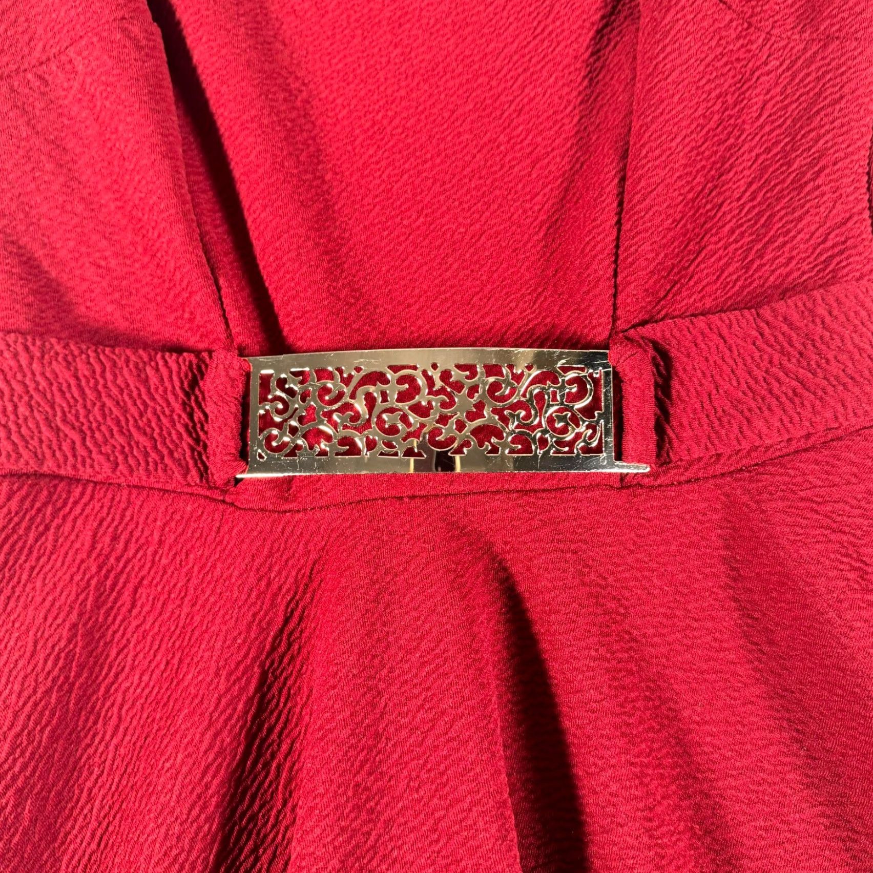Vintage VINTAGE Blu Seven Dress 60s 80s Fit & Flare Cap Sleeve Short Sleeve Red Size S Women Party USA Women Size S / US 4 / IT 40 - 3 Thumbnail