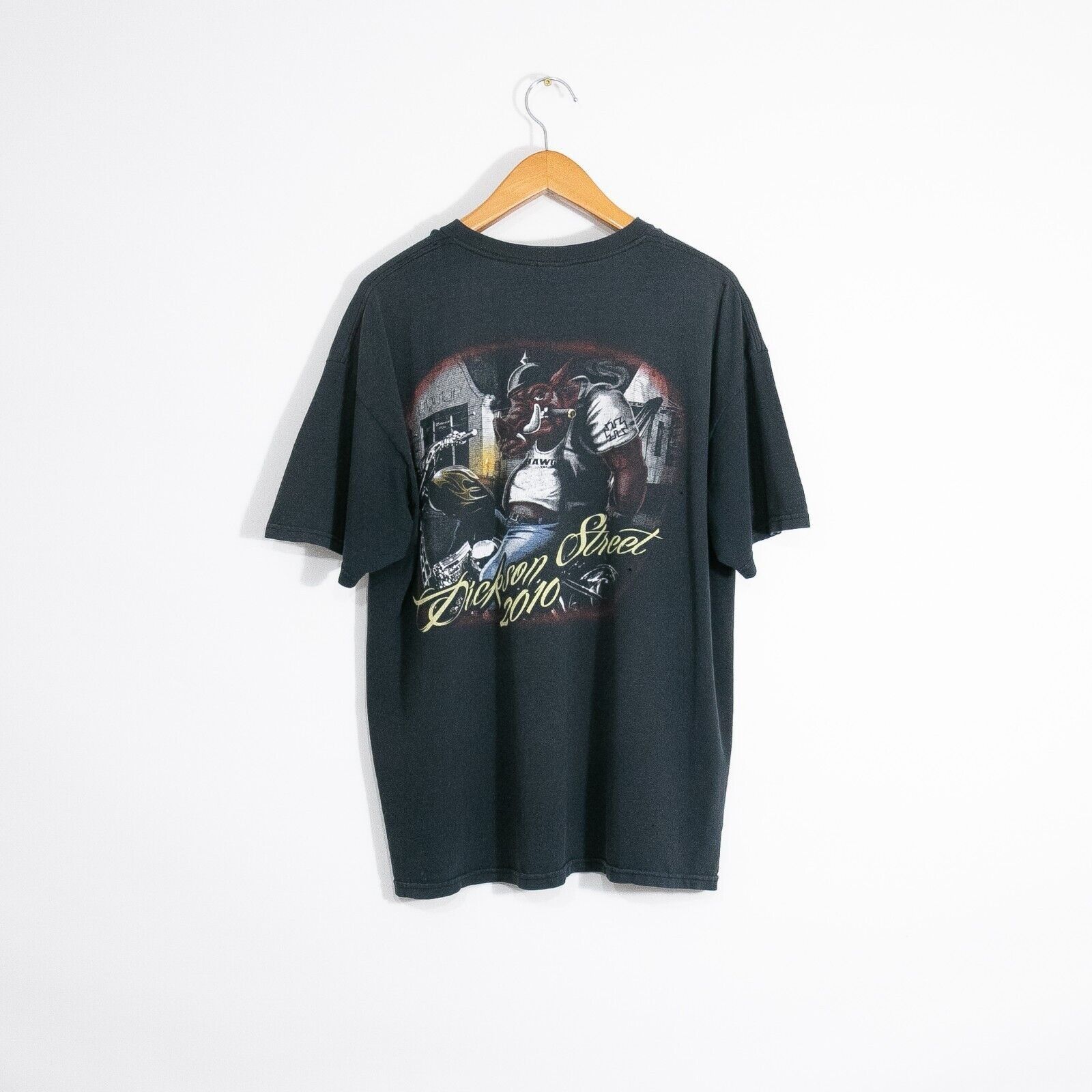 Vintage Vintage Dickson Street Hog Biker T Shirt XL - Fayetteville Size US XL / EU 56 / 4 - 1 Thumbnail