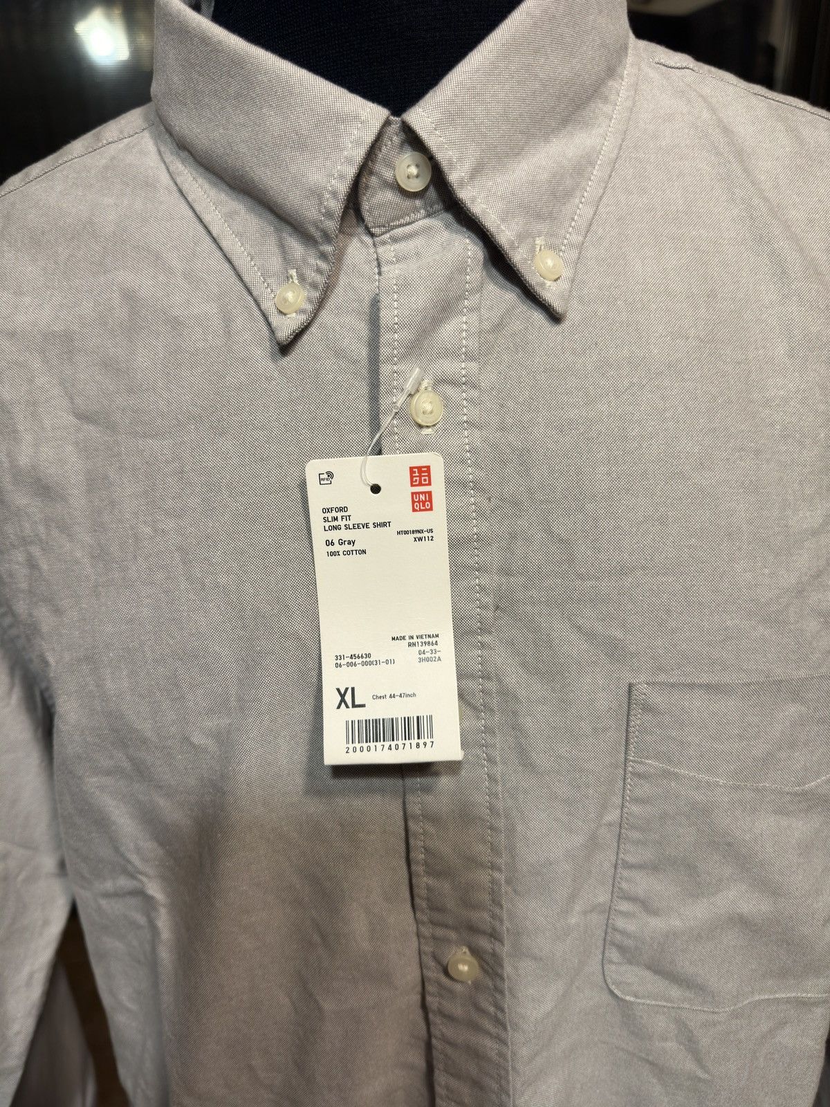 Uniqlo New Uniqlo Gray Shirt Slim Fit Men's XL Long Sleeves Size US XL / EU 56 / 4 - 3 Thumbnail