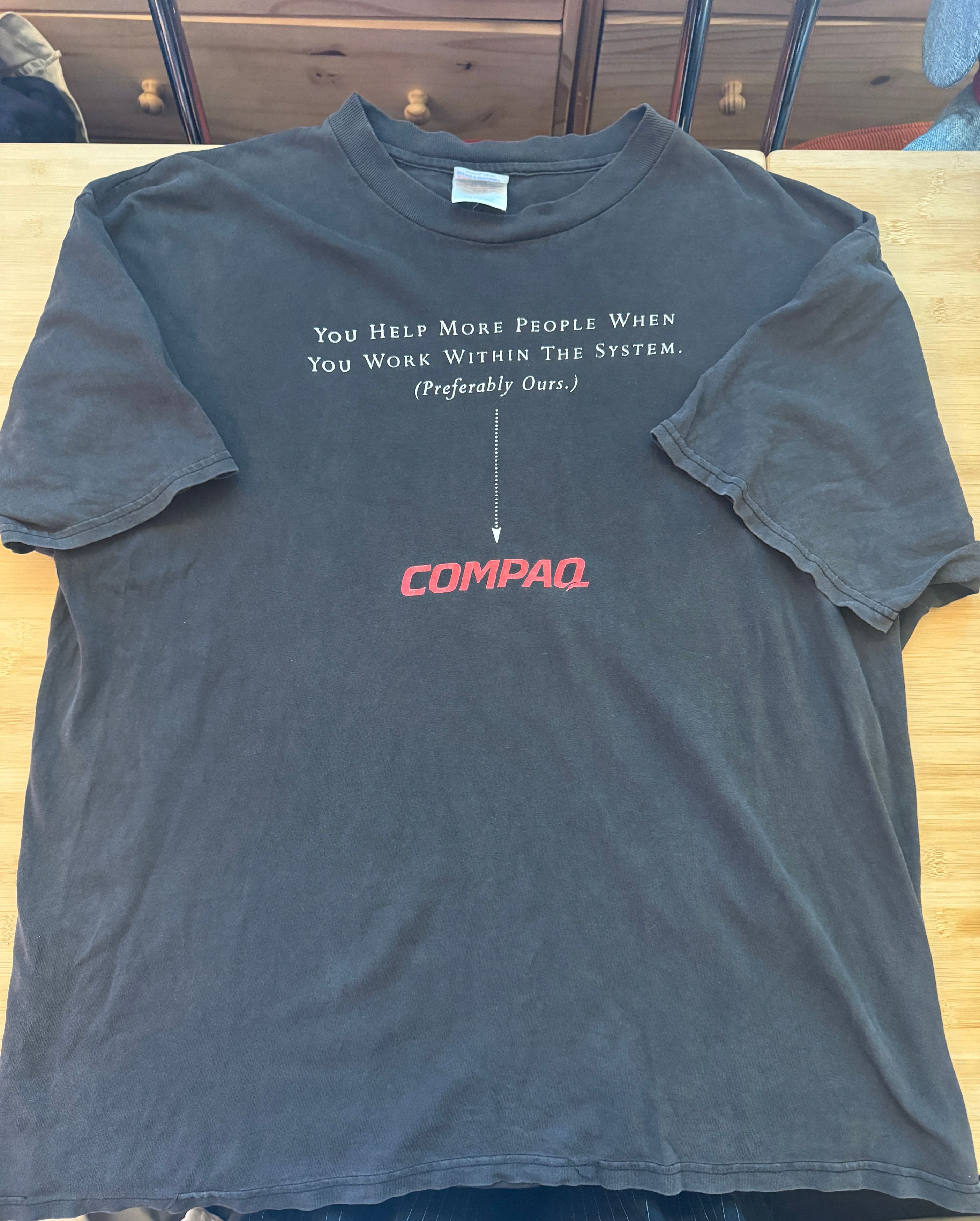 Vintage Compaq Vintage Sci-Fi Shirt - Faded Black XL Size US XL / EU 56 / 4 - 1 Thumbnail
