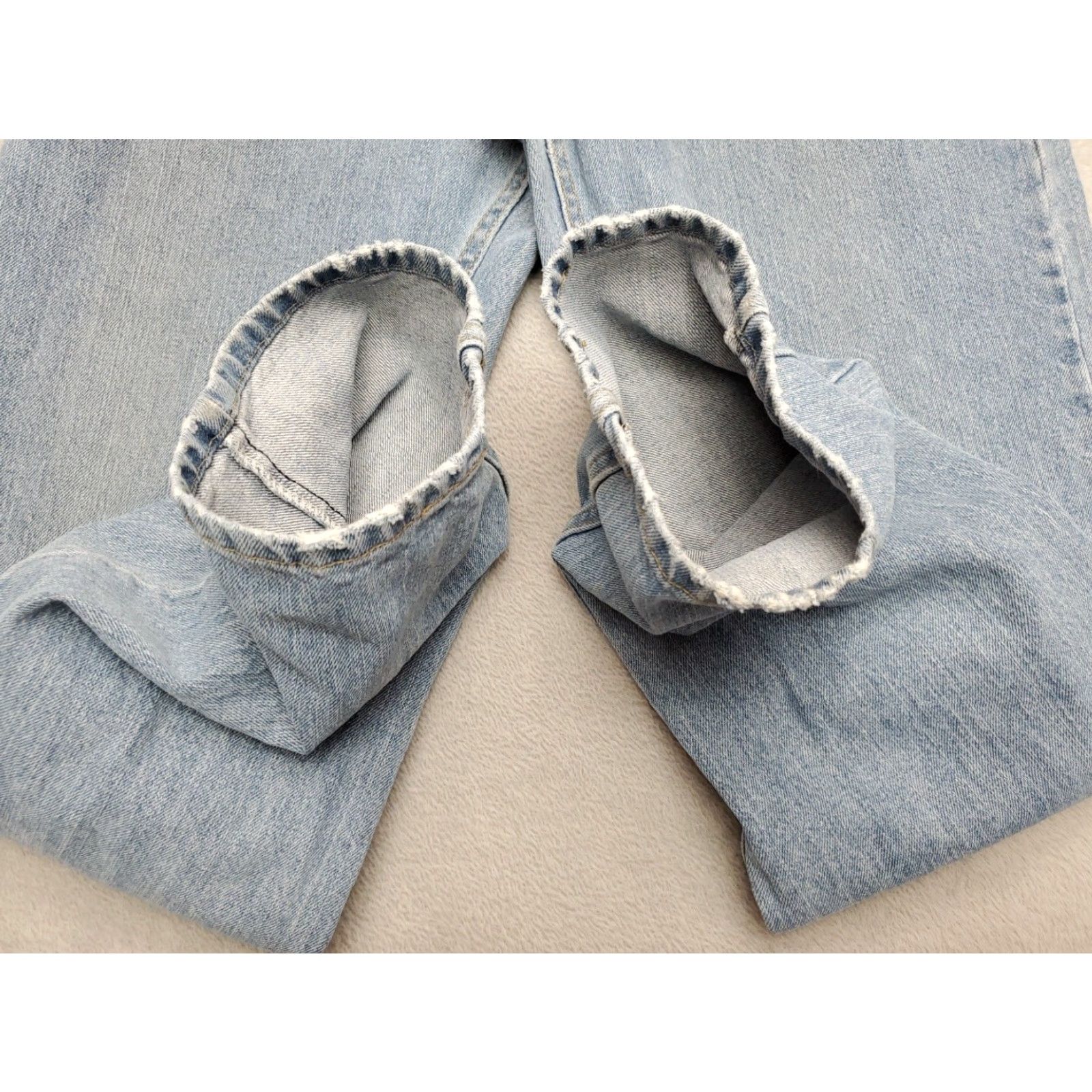 Lee VINTAGE Lee Jeans Mens 36x34 Blue Denim Straight Light Wash Cotton Casual Pants Jeans Size US 36 / EU 52 - 4 Thumbnail