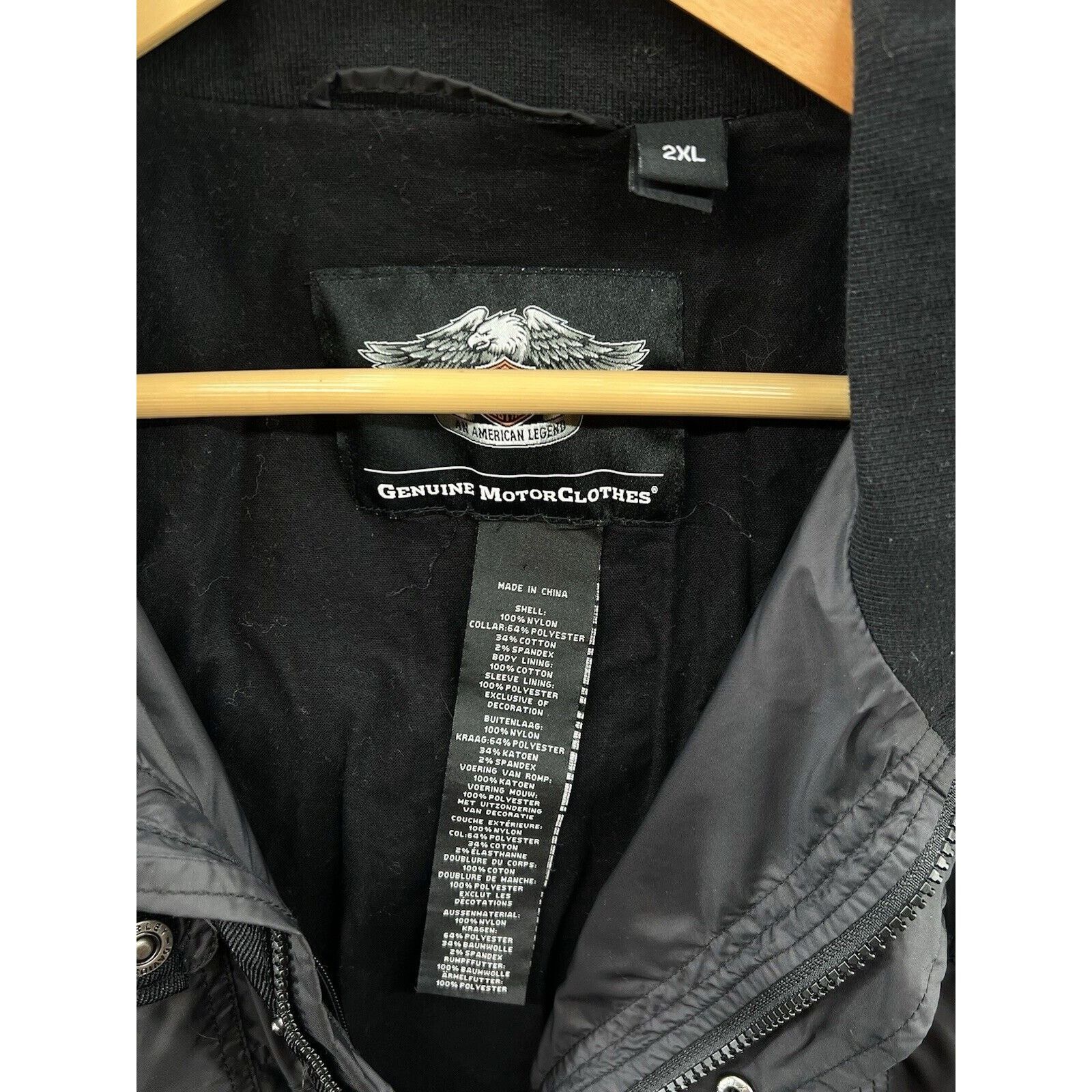 Harley Davidson Harley Davidson Windbreaker Utility Jacket Black Nylon 2XL Size US XXL / EU 58 / 5 - 3 Thumbnail