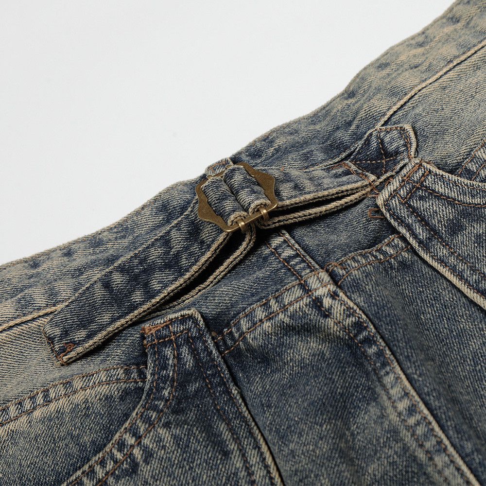 Japanese Brand Punk Retro Distressed Washed Denim Shorts Size US 32 / EU 48 - 4 Thumbnail