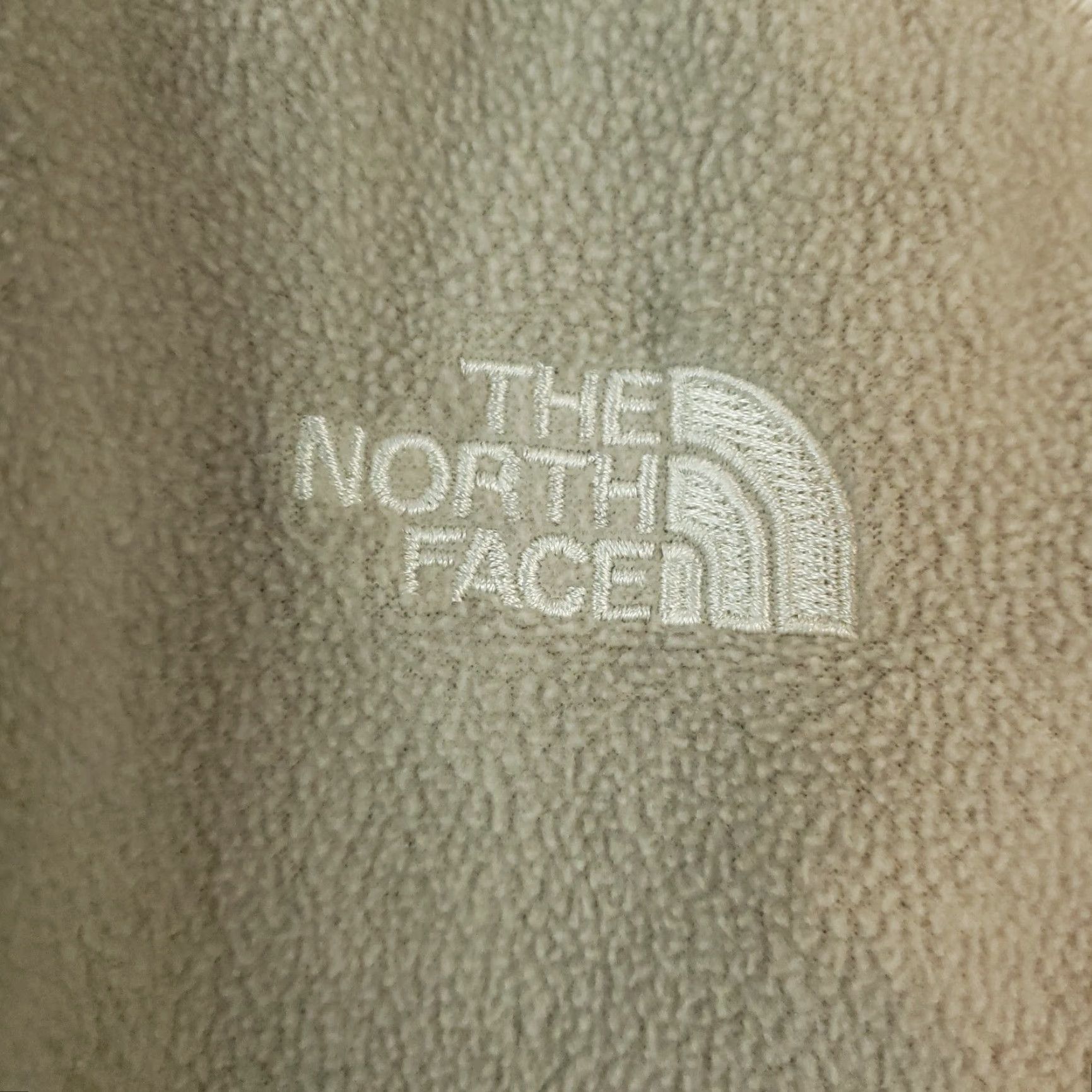 The North Face VINTAGE The North Face Fleece Hoodie Jacket Womens Large Beige Full Zip Mock Neck Casual Size L / US 10 / IT 46 - 5 Thumbnail