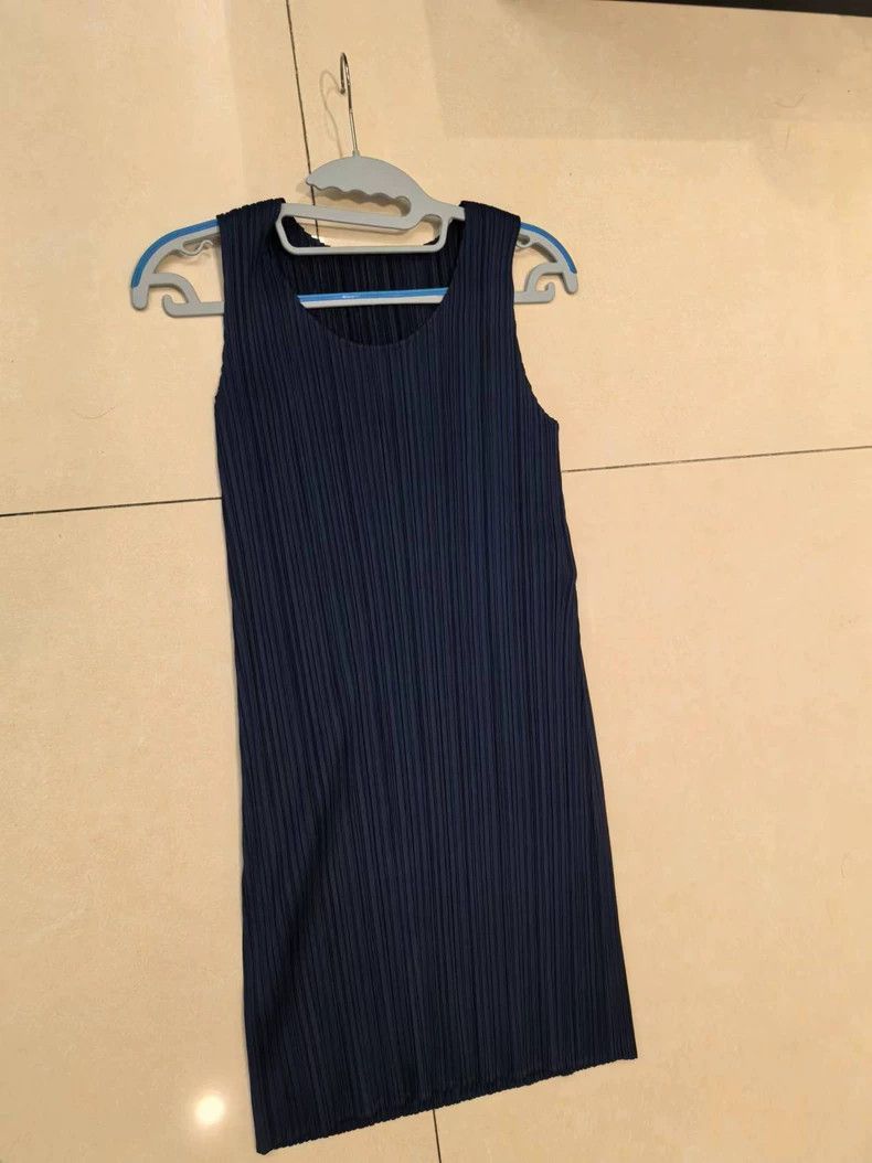 Issey Miyake Issey Miyake Navy blue vest dress Size S / US 4 / IT 40 - 1 Thumbnail