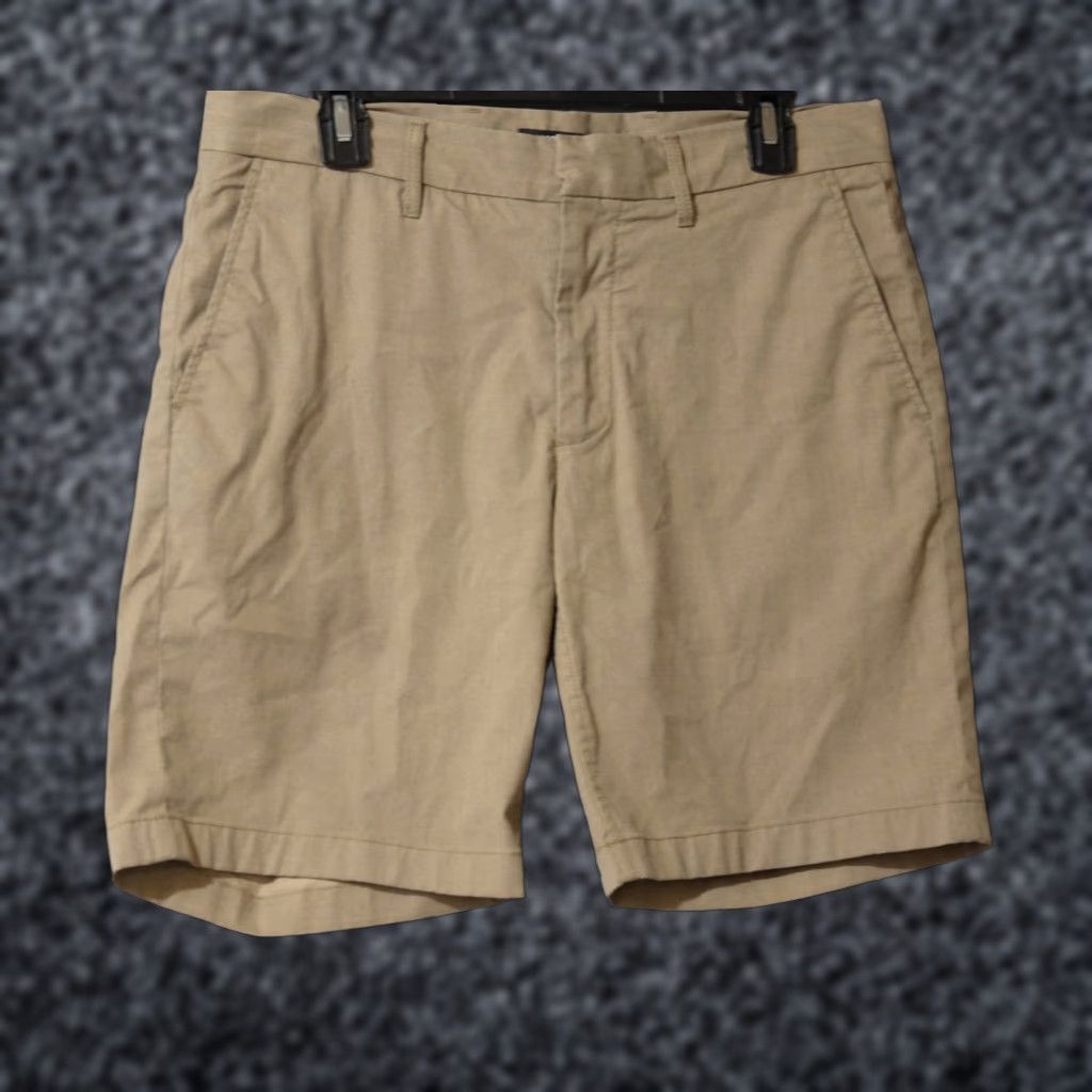Nordstrom NORDSTROM Slim Fit Flat Front Shorts Tan Stretch Mens 32w #A10-30 Size US 32 / EU 48 - 1 Thumbnail