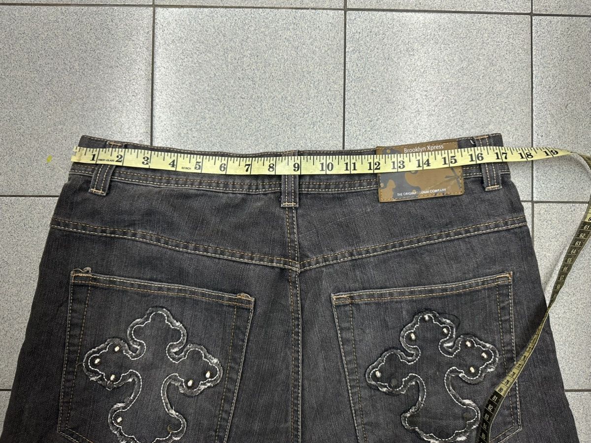Japanese Brand VTG CROSS Like Chrome Hearts Brooklyn Express Denim Pants Size US 36 / EU 52 - 16 Thumbnail
