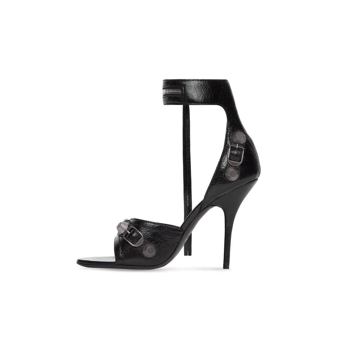 Balenciaga o1mt1gz0425 Cagole 110mm Sandals in Black Size US 8 / IT 38 - 4 Thumbnail