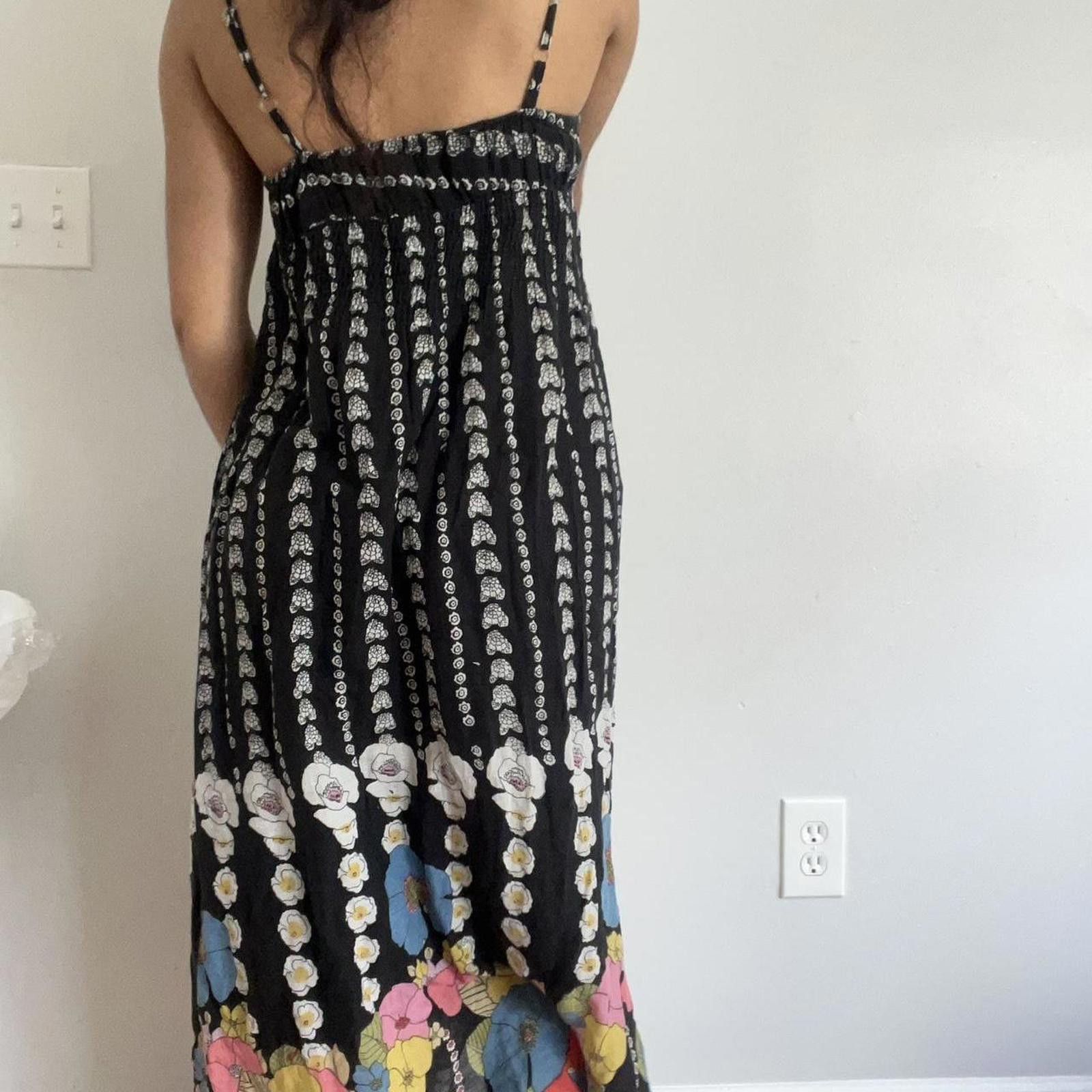 Other Black & multi-colored maxi dress with floral spaghetti strap Size S / US 4 / IT 40 - 4 Thumbnail