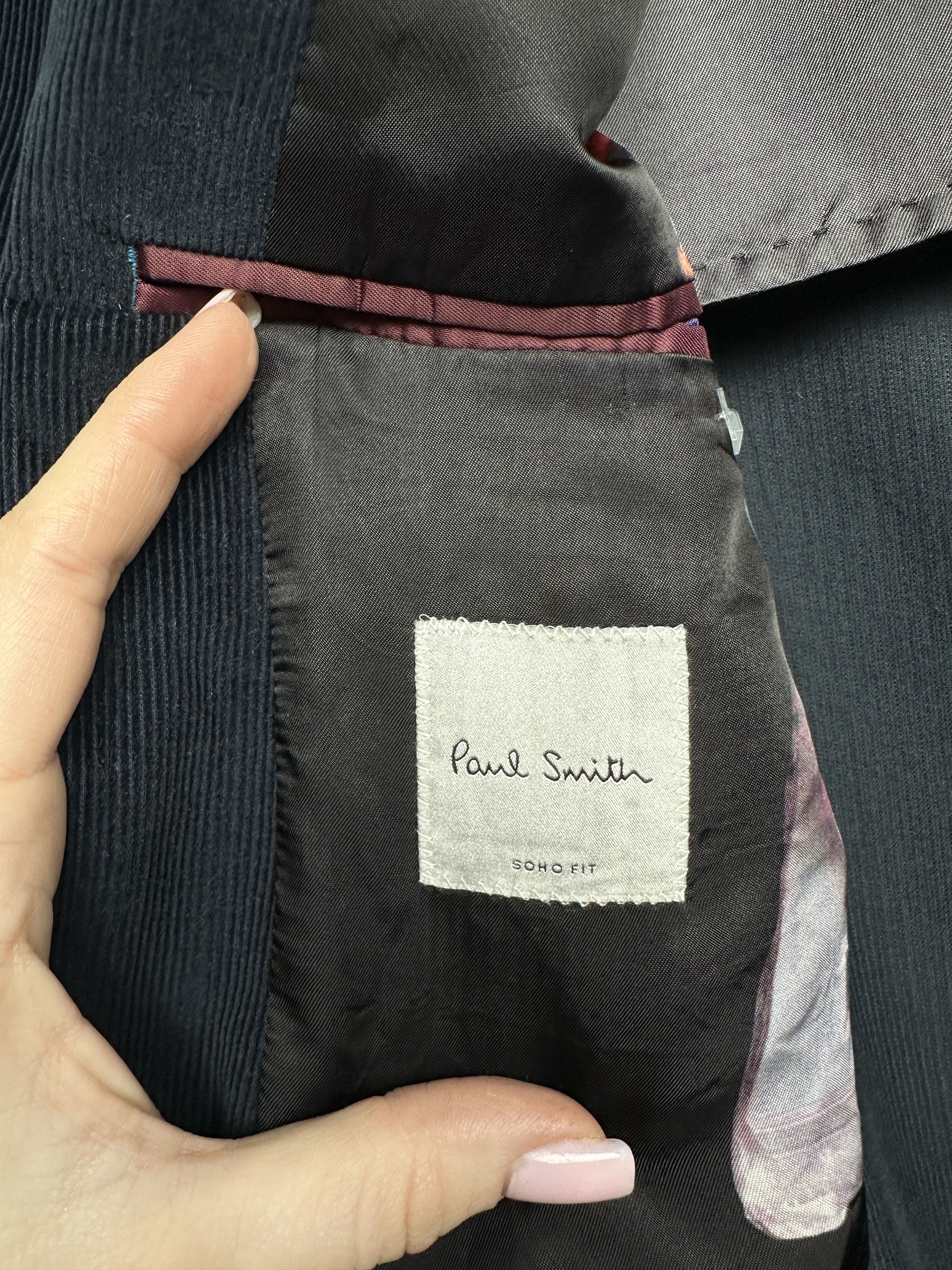 Paul Smith Paul Smith Navy Corduroy Blazer Jacket Size 48R - 4 Thumbnail