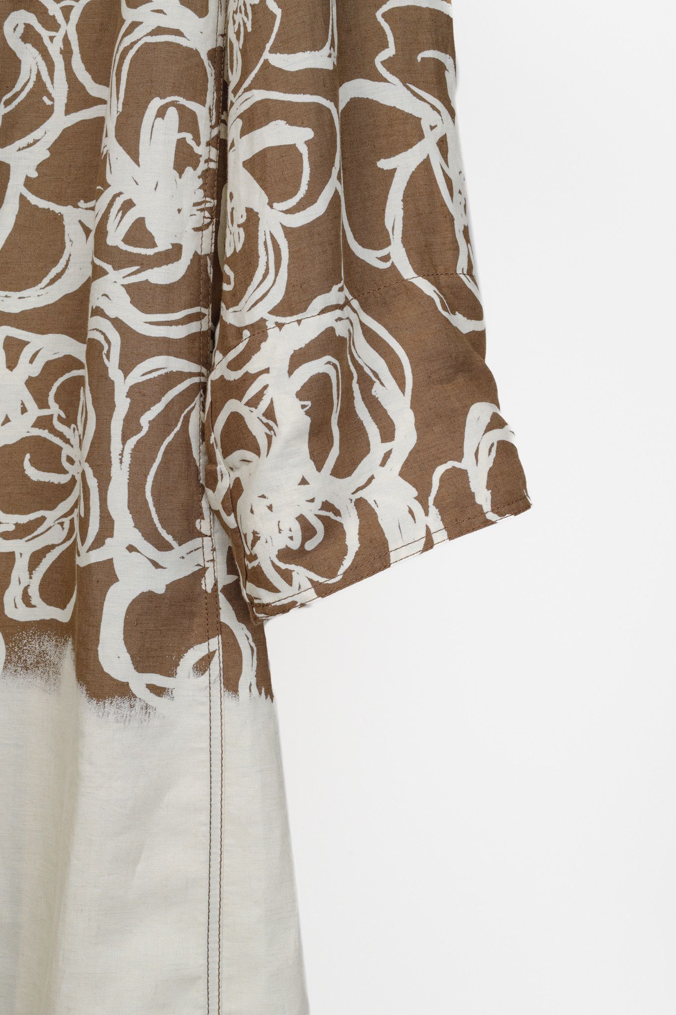 Annette Gortz Annette Gortz Abstract Floral Linen Duster Coat Size L / US 10 / IT 46 - 6 Thumbnail