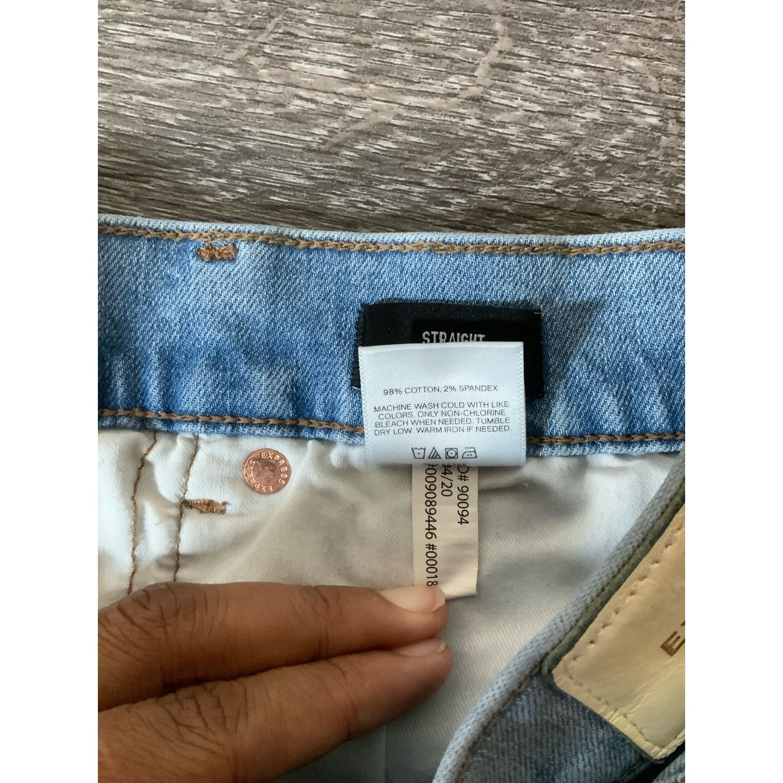 Express Express Super High Rise Straight Jeans Denim Pants Women’s 0 Size 25" / US 0 / IT 36 - 5 Thumbnail