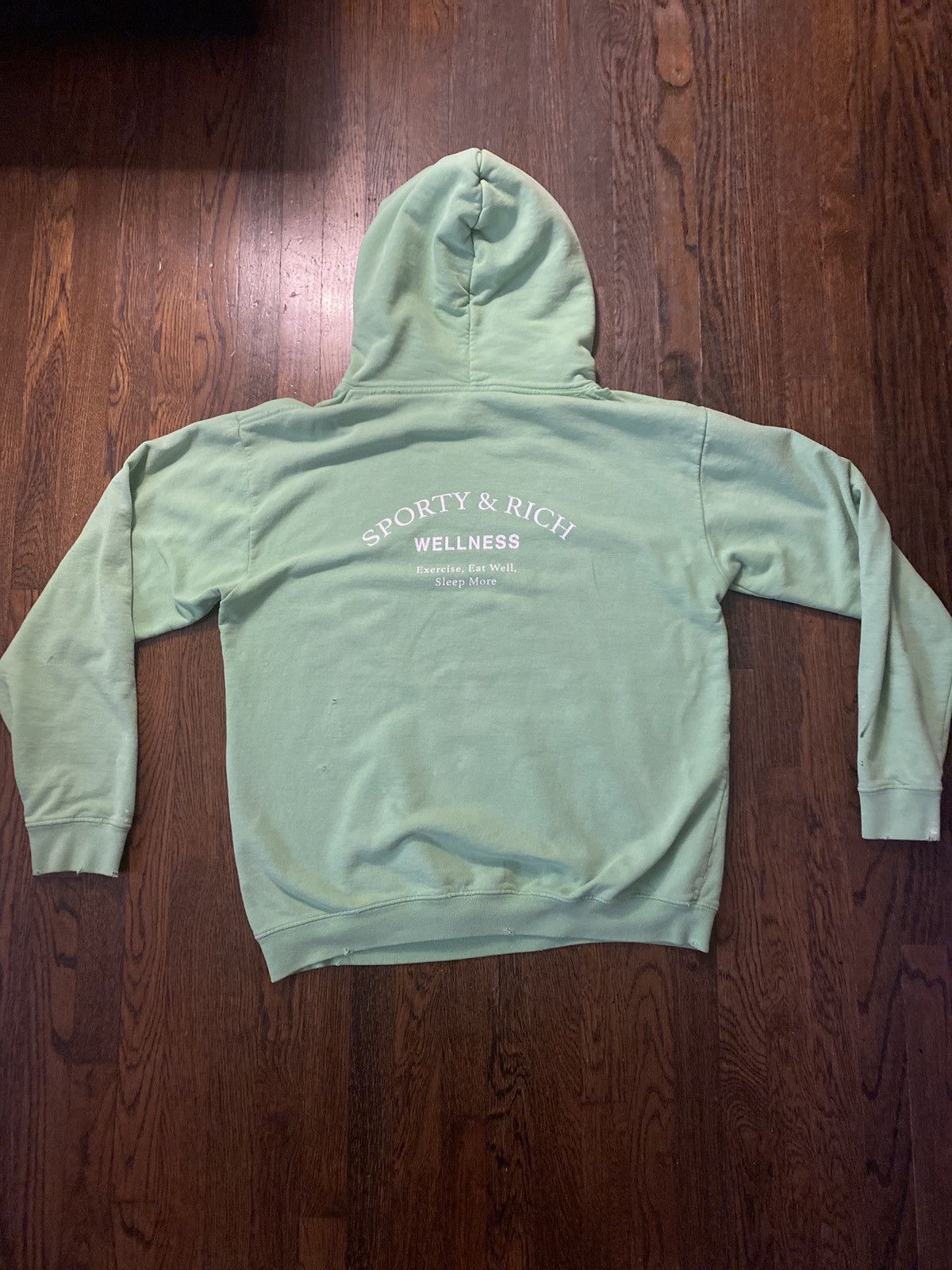 Dover Street Market Sporty & Rich Hand Distressed Hoodie Size XL Size US XL / EU 56 / 4 - 7 Thumbnail