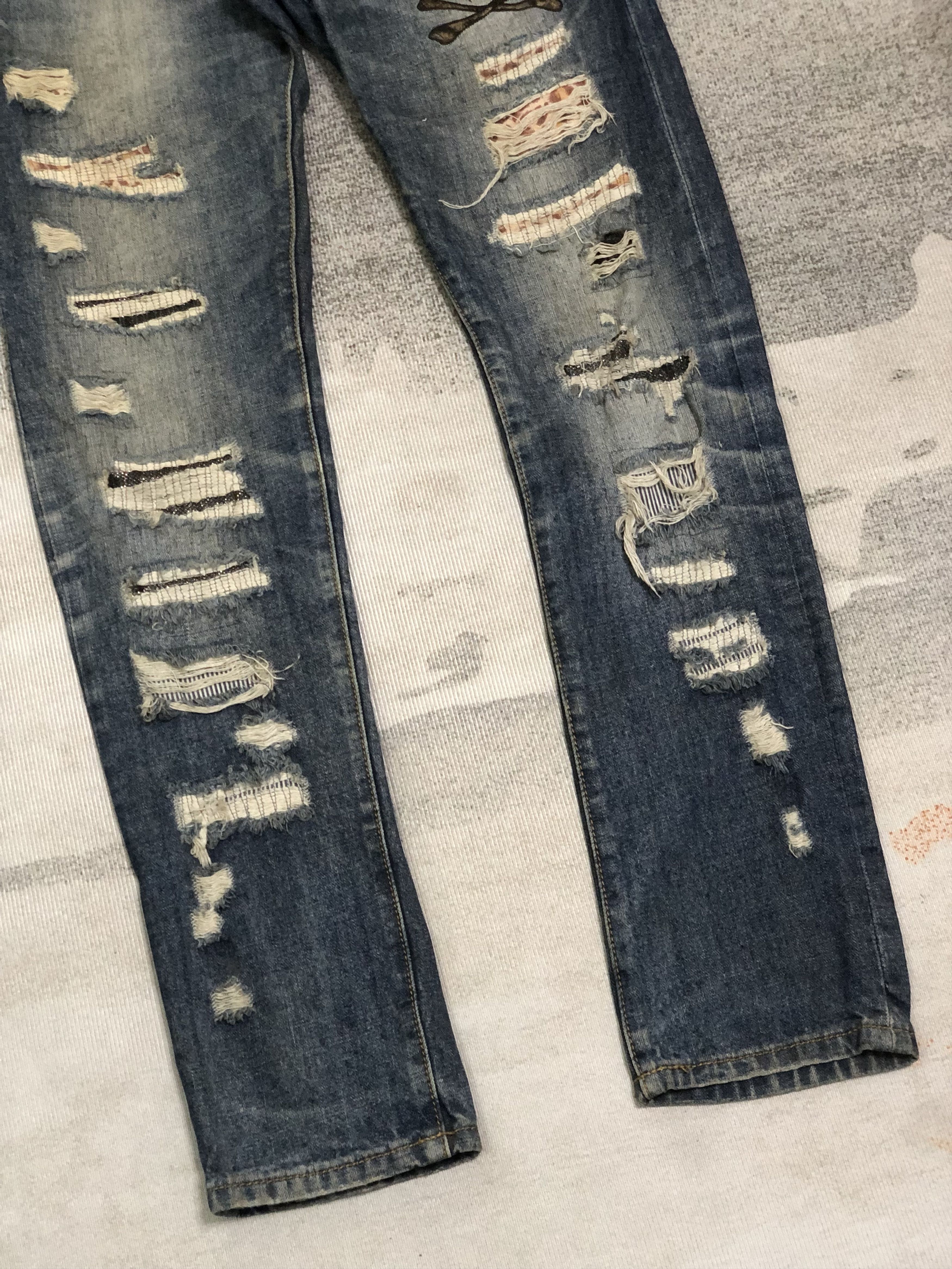 Japanese Brand Roen skull punk studed distresseed japanese brand jeans Size US 30 / EU 46 - 6 Thumbnail