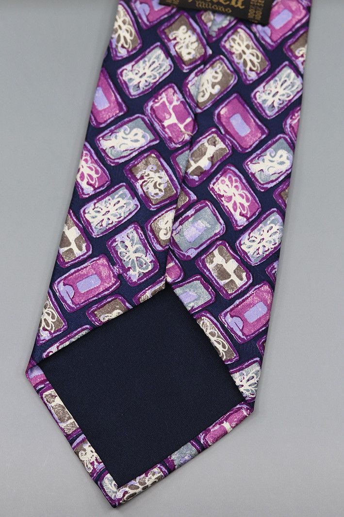 Altea Vintage Altea Milano Silk Tie – Abstract Pattern Size ONE SIZE - 2 Thumbnail