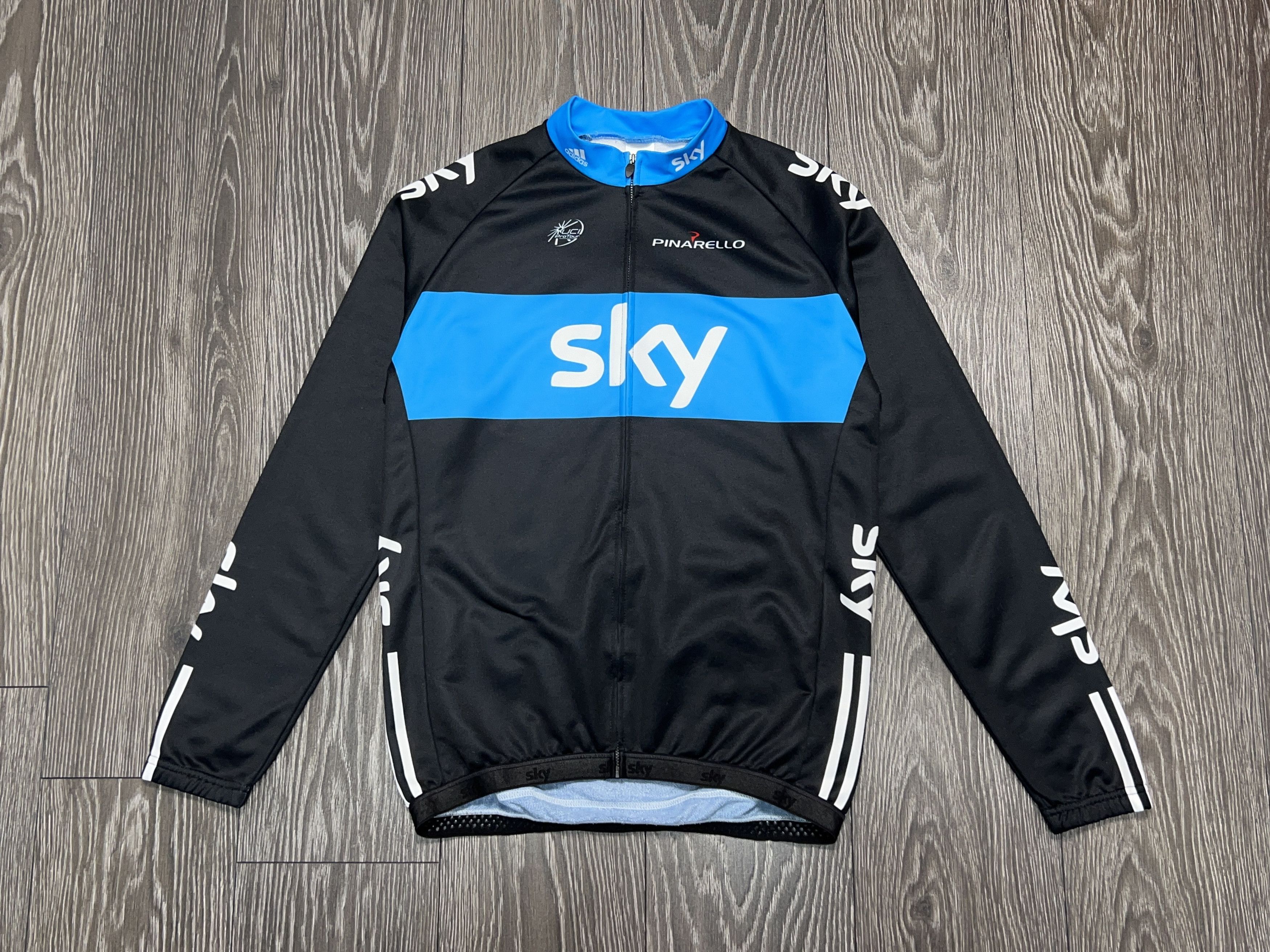 Adidas Team Sky Pinarello Sports Cycling Jersey Zip Jacket Shirt 6 Size US XXL / EU 58 / 5 - 1 Thumbnail