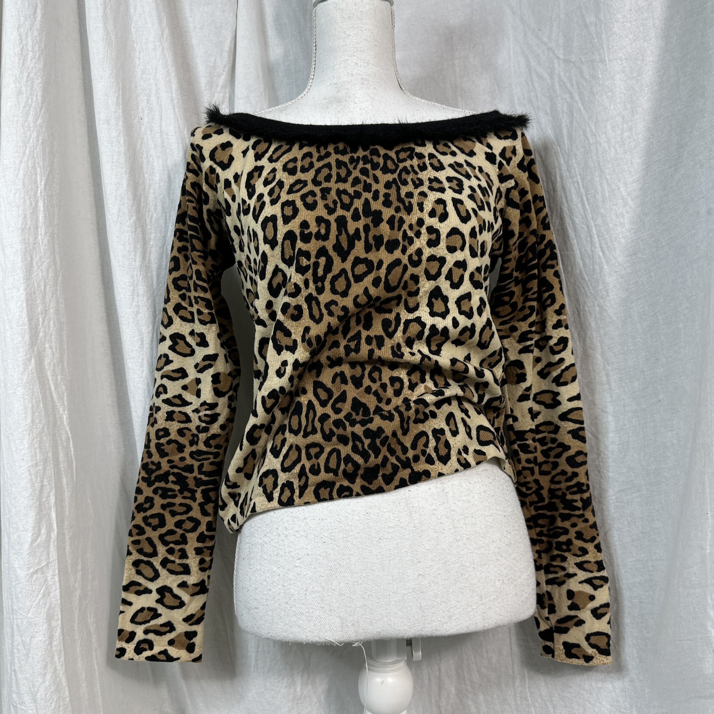 Blumarine × Vintage Vintage Blumarine Leopard Silk Top Size M / US 6-8 / IT 42-44 - 5 Thumbnail