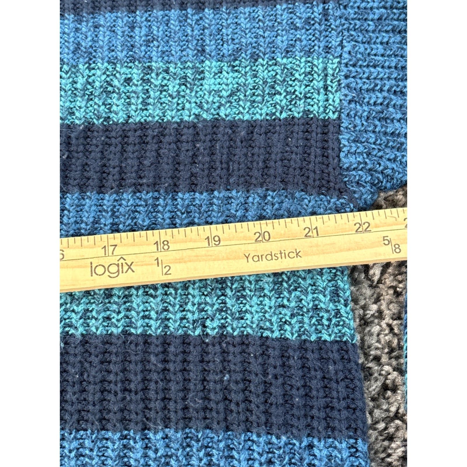 Vintage VINTAGE St. John's Bay Sweater Mens Medium Blue Chunky-Knit Crew Neck Fisherman 90s Pullover Knit Acrylic Mens Size US M / EU 48-50 / 2 - 3 Thumbnail
