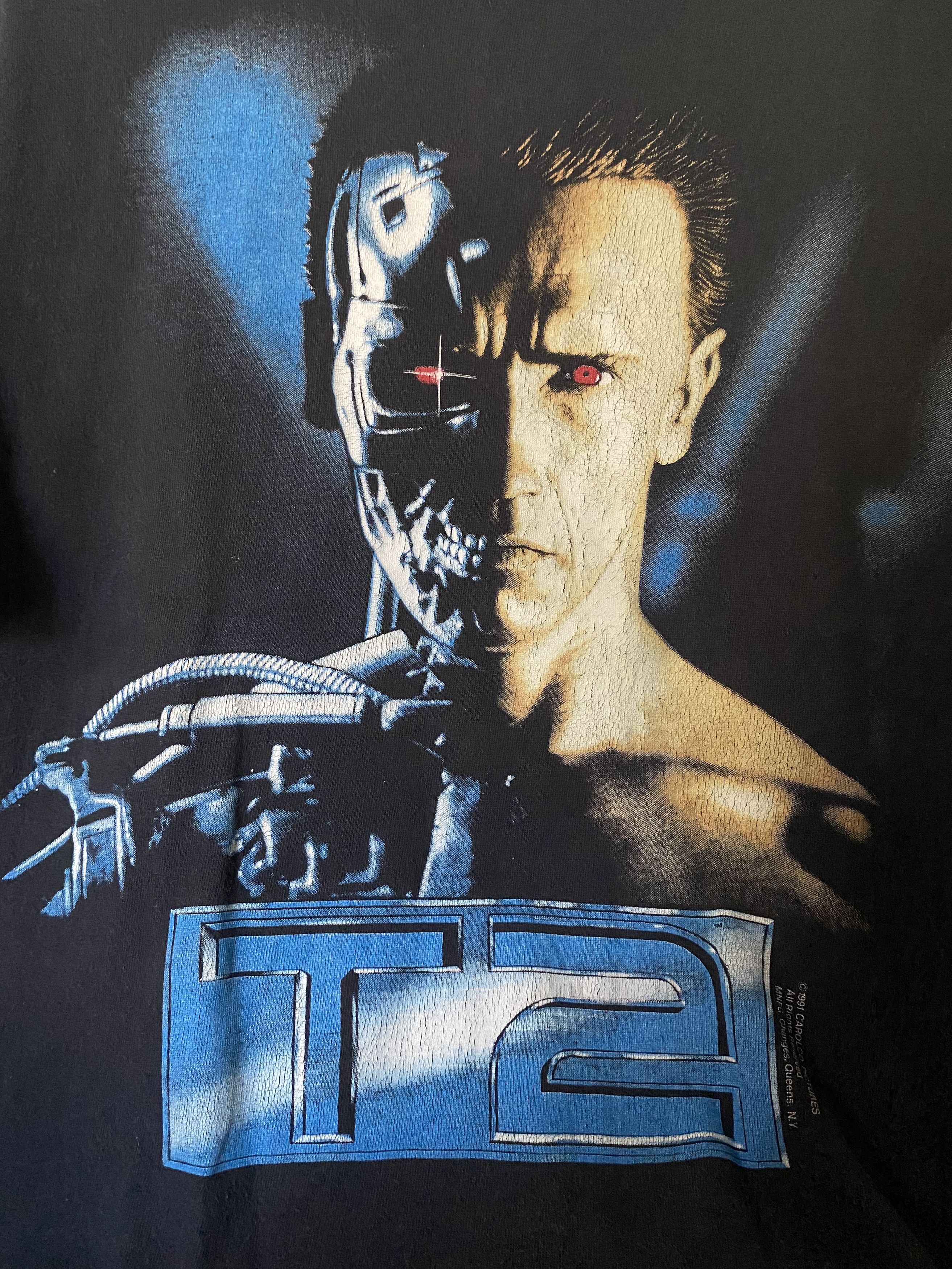 image of Vintage Terminator 2 Shirt in Black, Men's (Size XL)