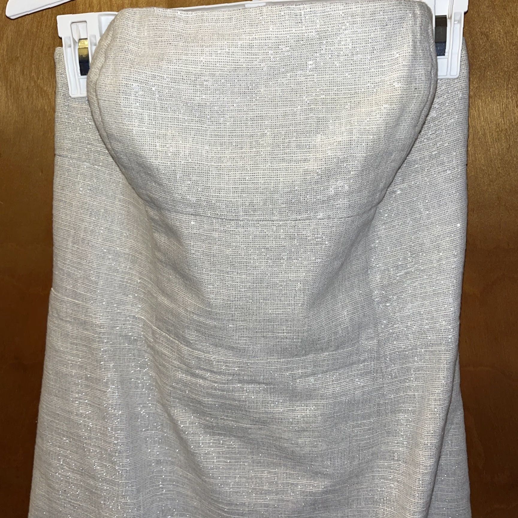 Ann Taylor Ann Taylor Loft Linen Dress Womens Short Size 6 Beige Beaded Gold Thread Cocktail Party Wedding Size M / US 6-8 / IT 42-44 - 2 Thumbnail