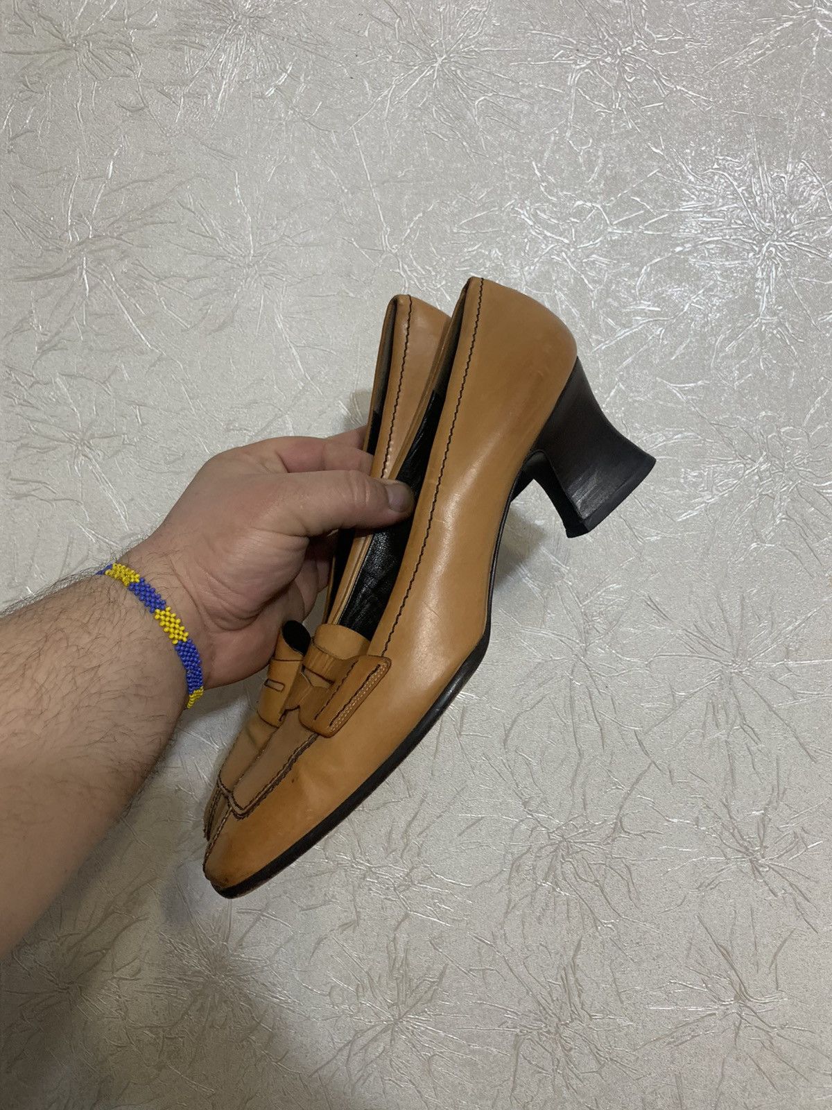 Prada × Vintage Prada Vintage AW2003 Leather Brown Heels Mules Shoes US9,5 Size US 9.5 / IT 39.5 - 2 Thumbnail