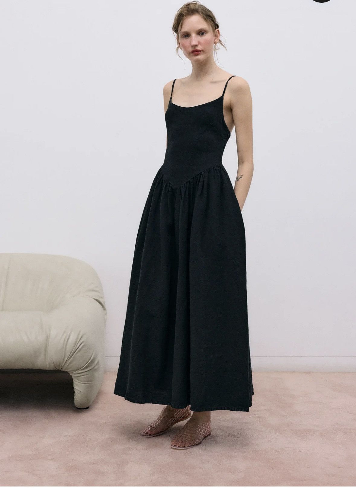 Other The New Society women’s S Lippia black Portuguese cotton lin Size S / US 4 / IT 40 - 1 Thumbnail