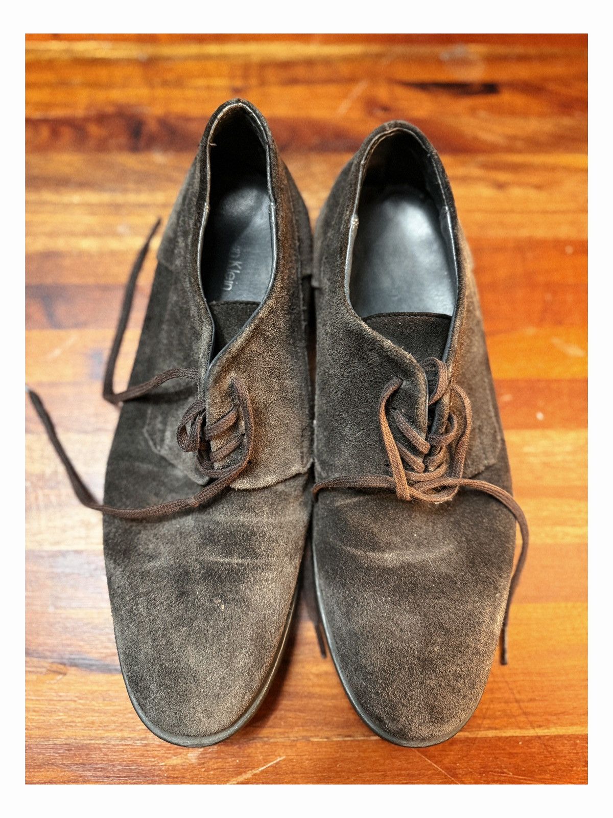 Calvin Klein Calvin Klein Men’s Brown Suede Lace-Up Shoes Size US 11 / EU 44 - 2 Thumbnail