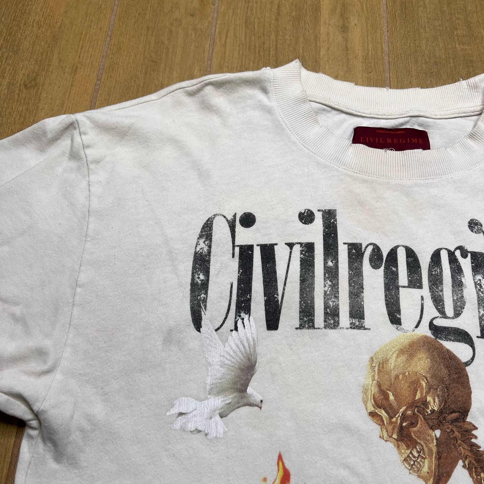 Civil Regime Civil Regime Blooming Through Chaos Skeleton T Shirt M Y2K Size US M / EU 48-50 / 2 - 8 Thumbnail