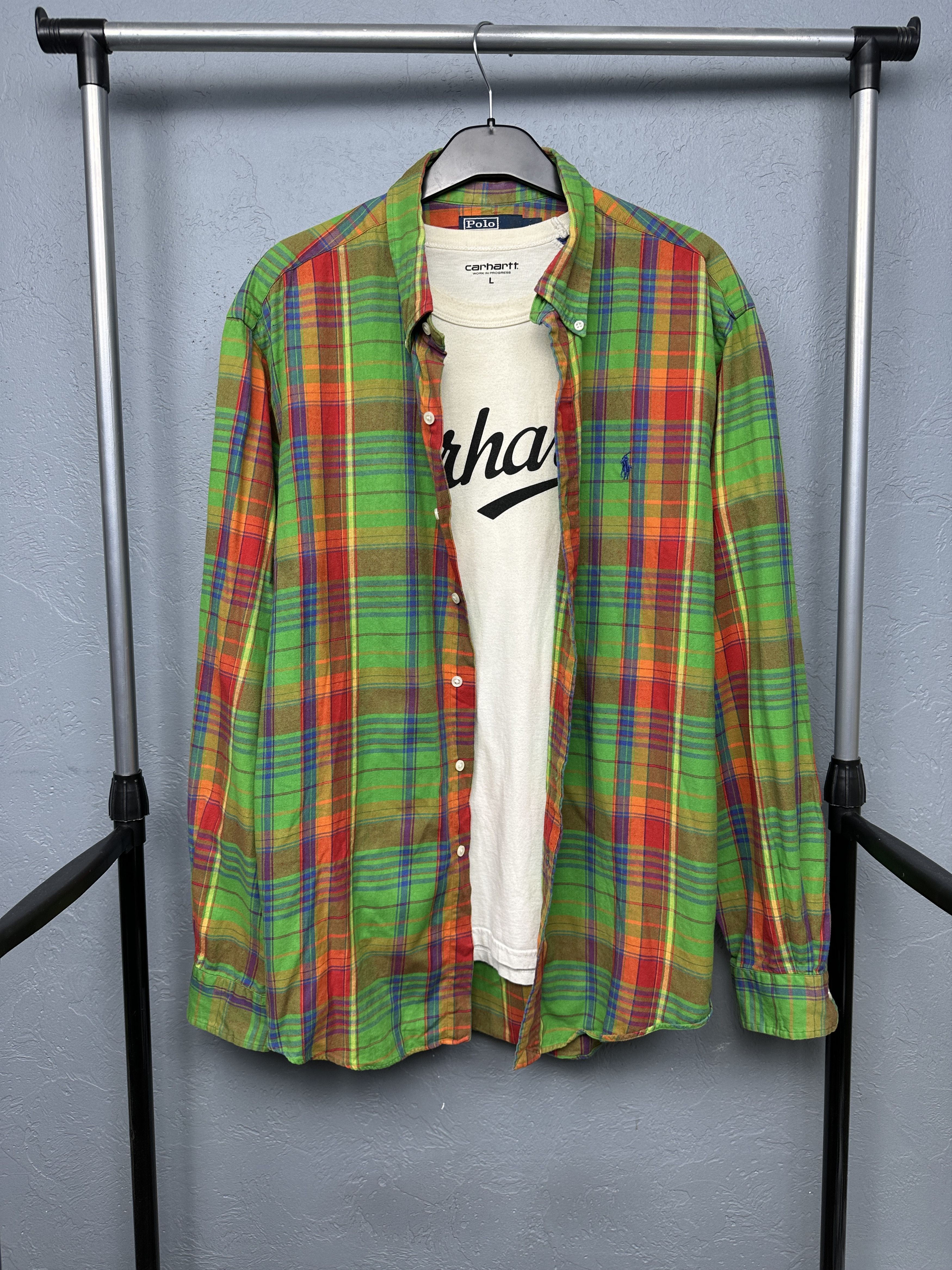 Polo Ralph Lauren Polo Ralph Lauren Mens Flannel Plaid Shirt Size US XL / EU 56 / 4 - 1 Thumbnail