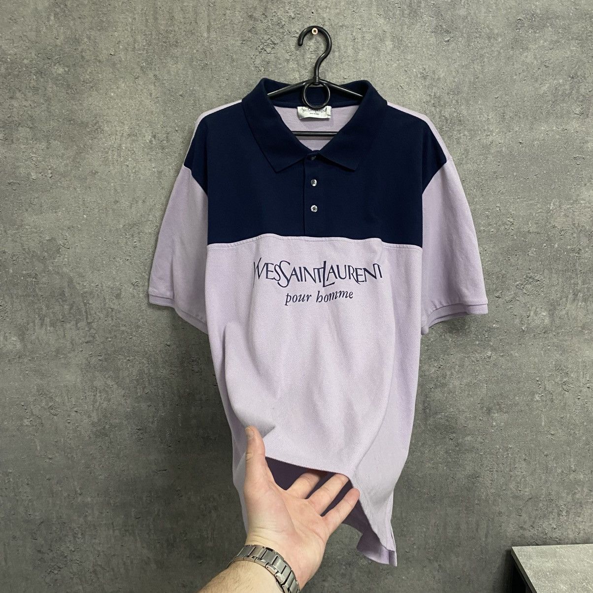 Yves Saint Laurent Vintage Yves Saint Laurent Polo T-shirt YSL Big Logo Y2K Size US XXL / EU 58 / 5 - 2 Thumbnail