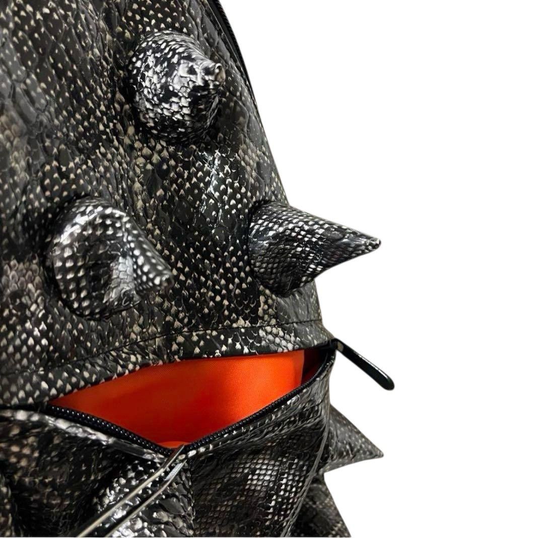 Japanese Brand Spiky bag backpack snake print python print unique Size ONE SIZE - 12 Thumbnail