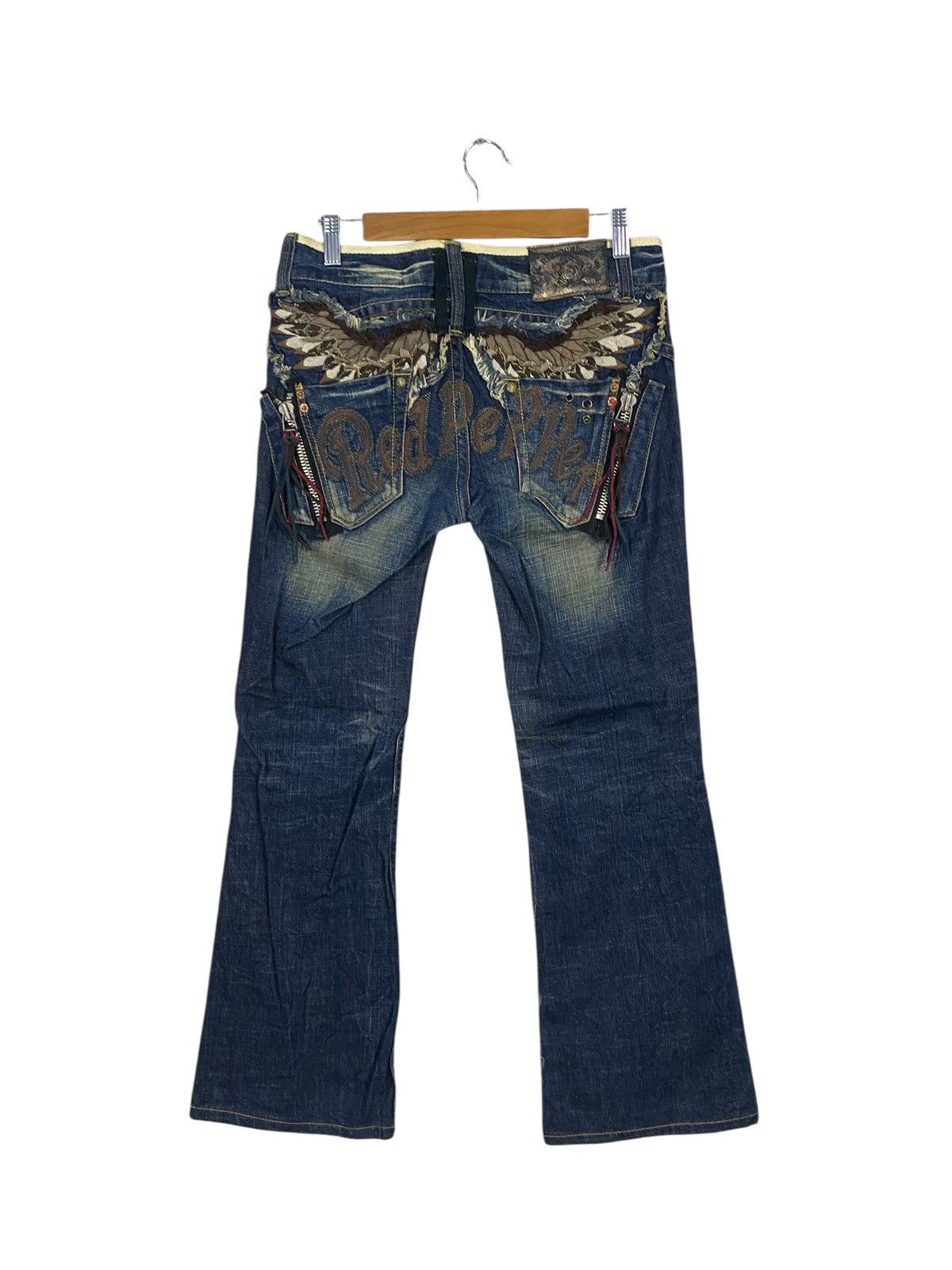 Japanase brand red peppers flared denim very rare