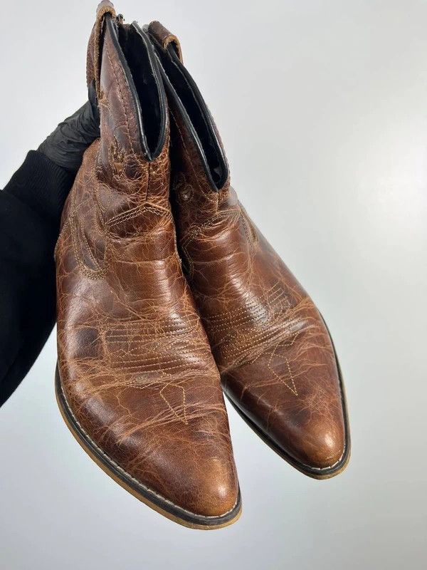 Dingo1969 Dingo Leather Western Ankle Boots Brown Zip Closure Size 9M Size US 9 / IT 39 - 5 Thumbnail