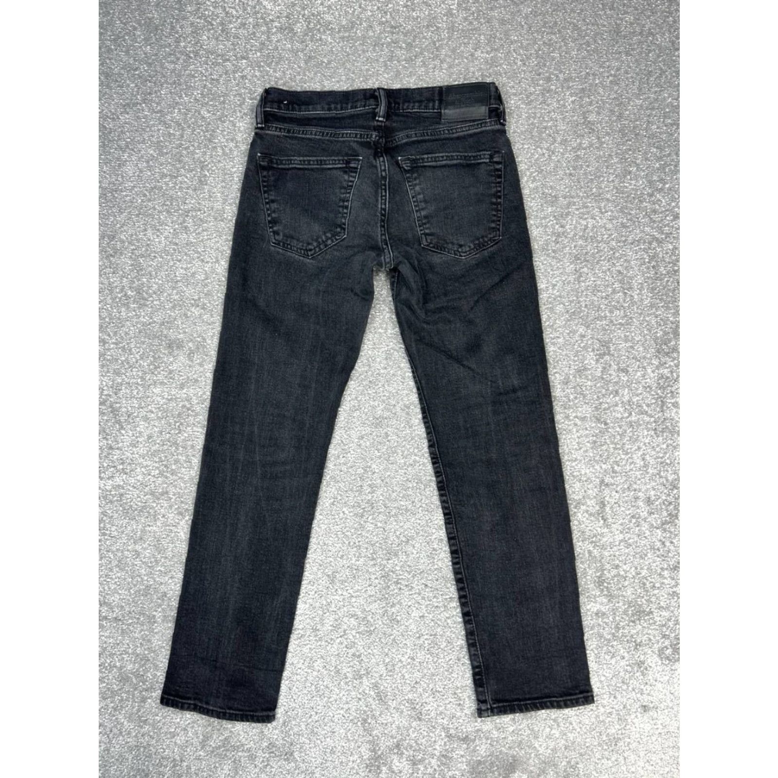 Abercrombie & Fitch Abercrombie & Fitch Langdon Skinny Stretch Jeans Mens 28 Black Low Rise 28x27 Jeans Mens Black Skinny 28 27 Vintage No Pattern Solid 5-Pocket Denim Size US 28 / EU 44 - 2 Thumbnail