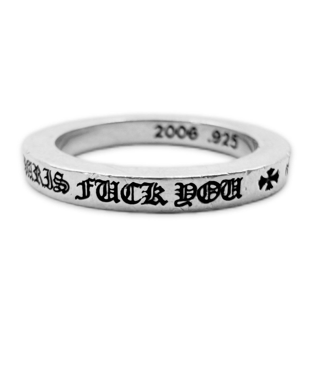 Chrome Hearts Chrome Hearts NYC FUCK YOU Spacer Ring 3mm Size 7