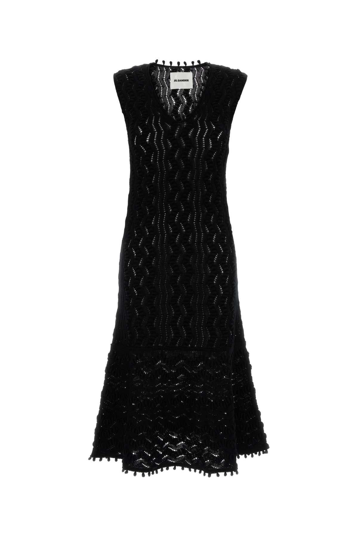 Jil Sander Abito In Cotone Nero Size S / US 4 / IT 40 - 1 Thumbnail