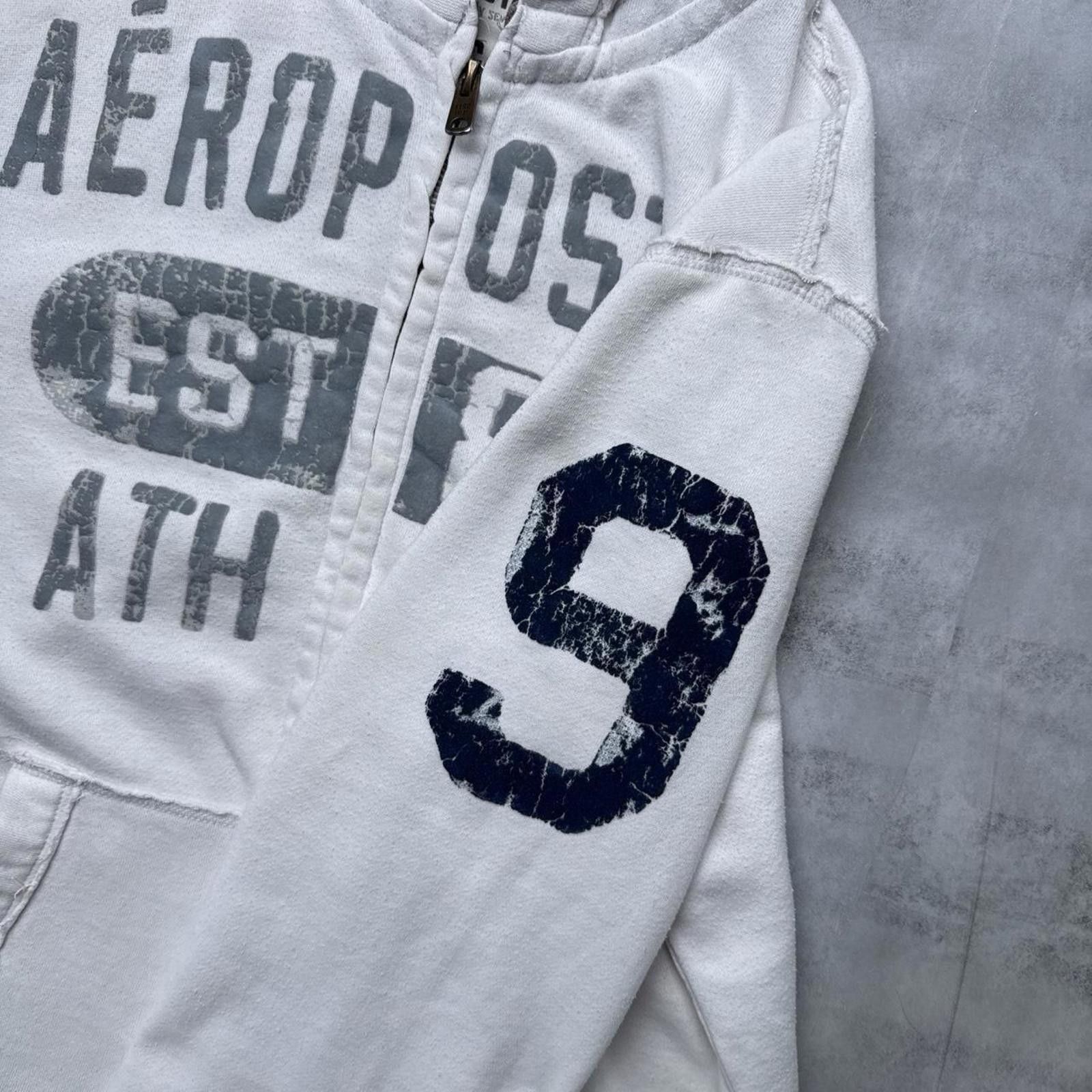 Aeropostale Y2K Aeropostale 00s White zip up jacket Size US L / EU 52-54 / 3 - 4 Thumbnail