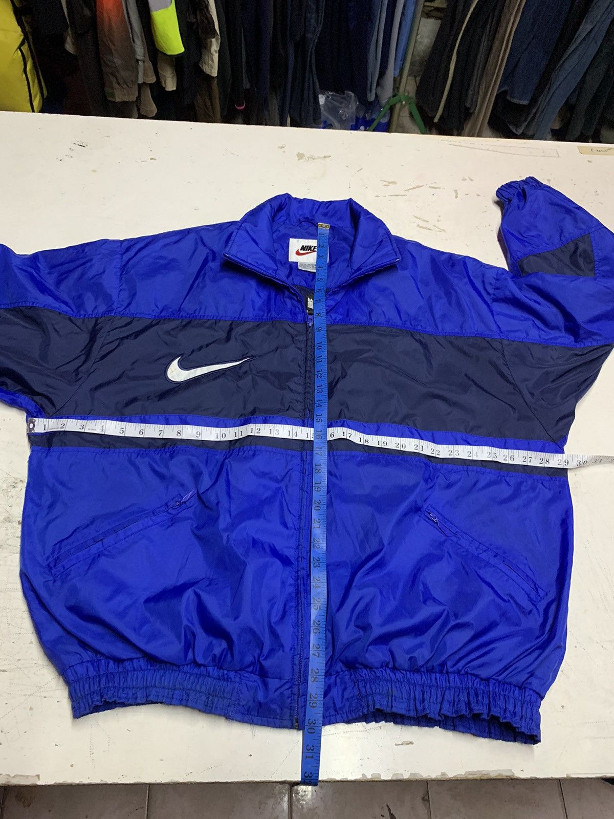 Nike × Vintage Vintage Nike windbreaker big logo Size US XL / EU 56 / 4 - 15 Thumbnail