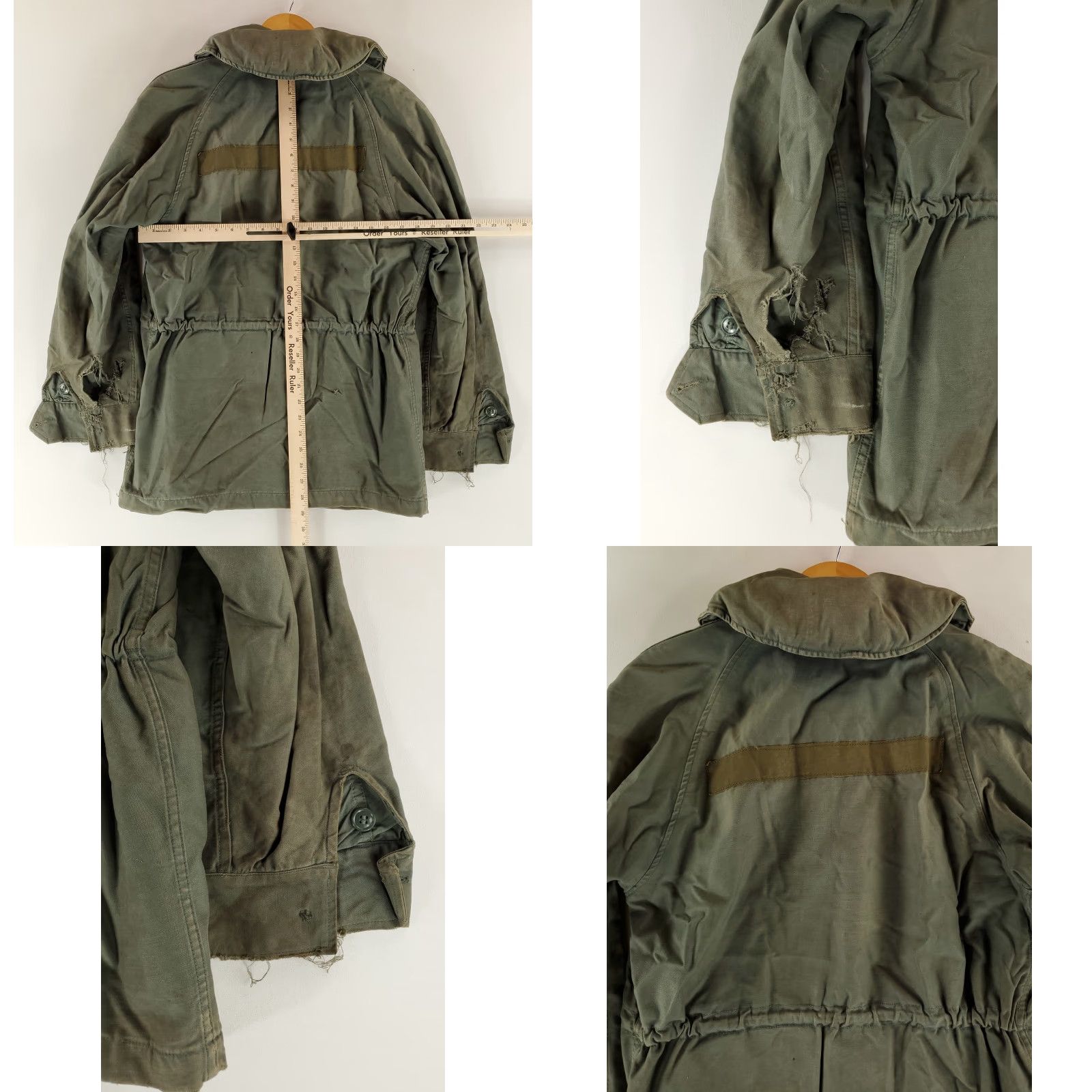Vintage VINTAGE USAF Field Jacket Mil-J-4883B Hooded Distressed Mens Small Reg Green Jacket Size US S / EU 44-46 / 1 - 10 Thumbnail