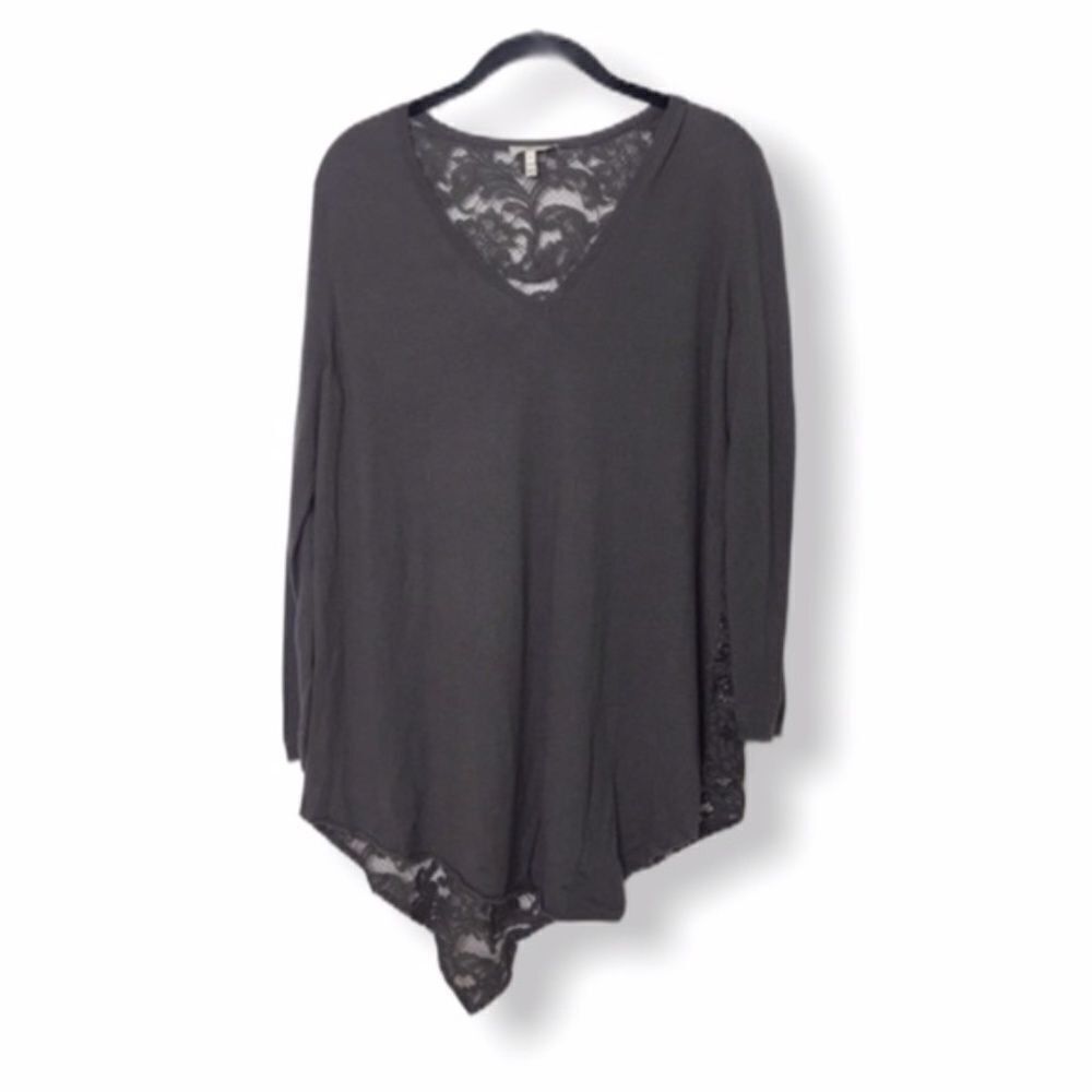 Joie Joie Grey Long Sleeve Knit Top Lace Back Detail Size S Size S / US 4 / IT 40 - 3 Thumbnail