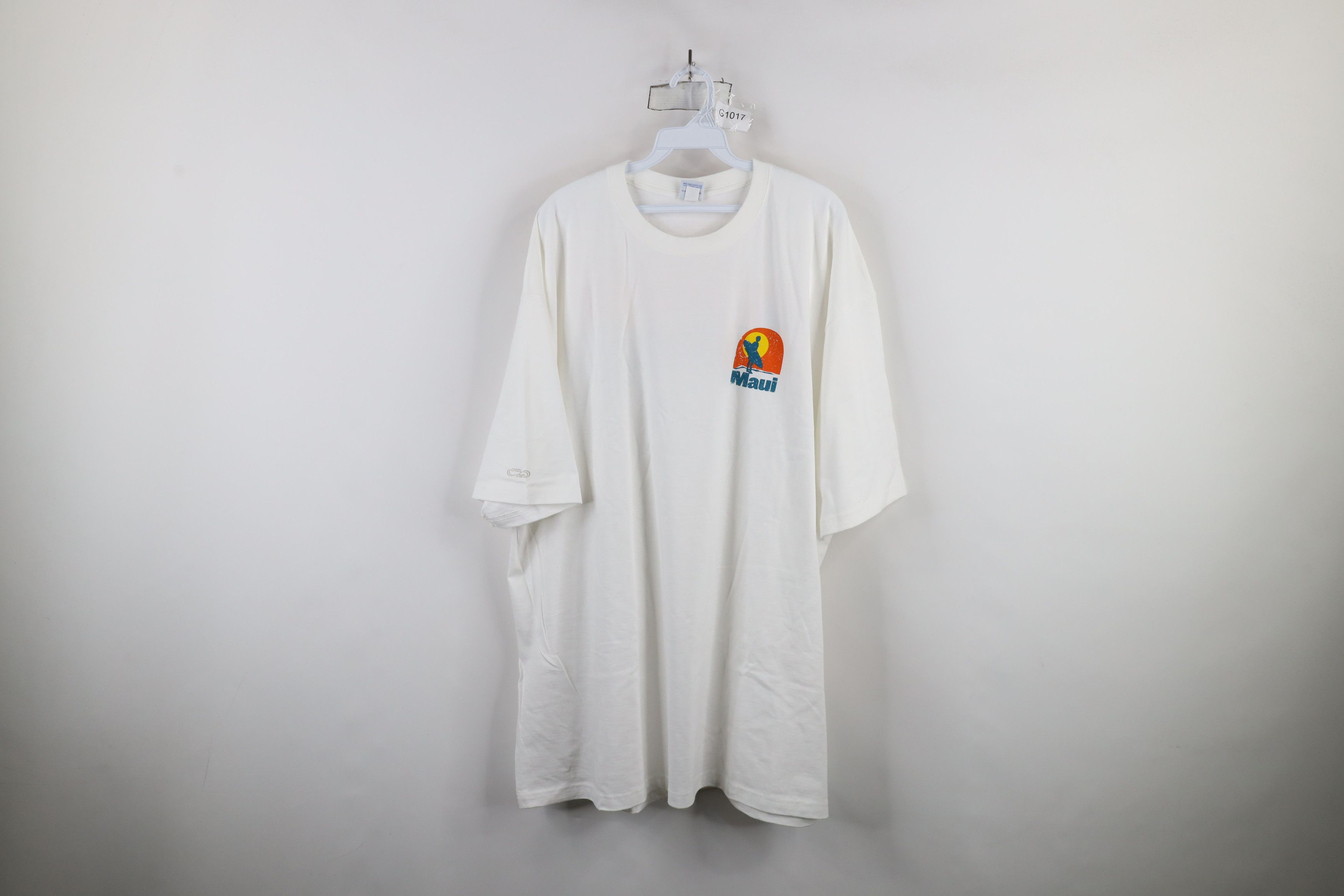 Vintage Vintage 90s Y2K Streetwear Surfing Maui Hawaii T-Shirt White Size US XXL / EU 58 / 5 - 1 Thumbnail