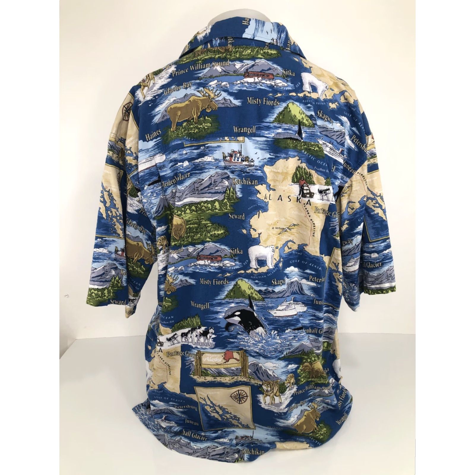 Vintage DAVID CAREY Originals ALASKA THEME Mens 3XL Shirt Size US XXL / EU 58 / 5 - 6 Thumbnail