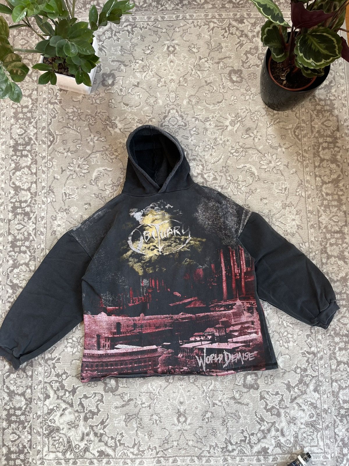 Band Tees × Vintage Hoodie Obituary World Demise Vintage Rare Size US L / EU 52-54 / 3 - 1 Thumbnail