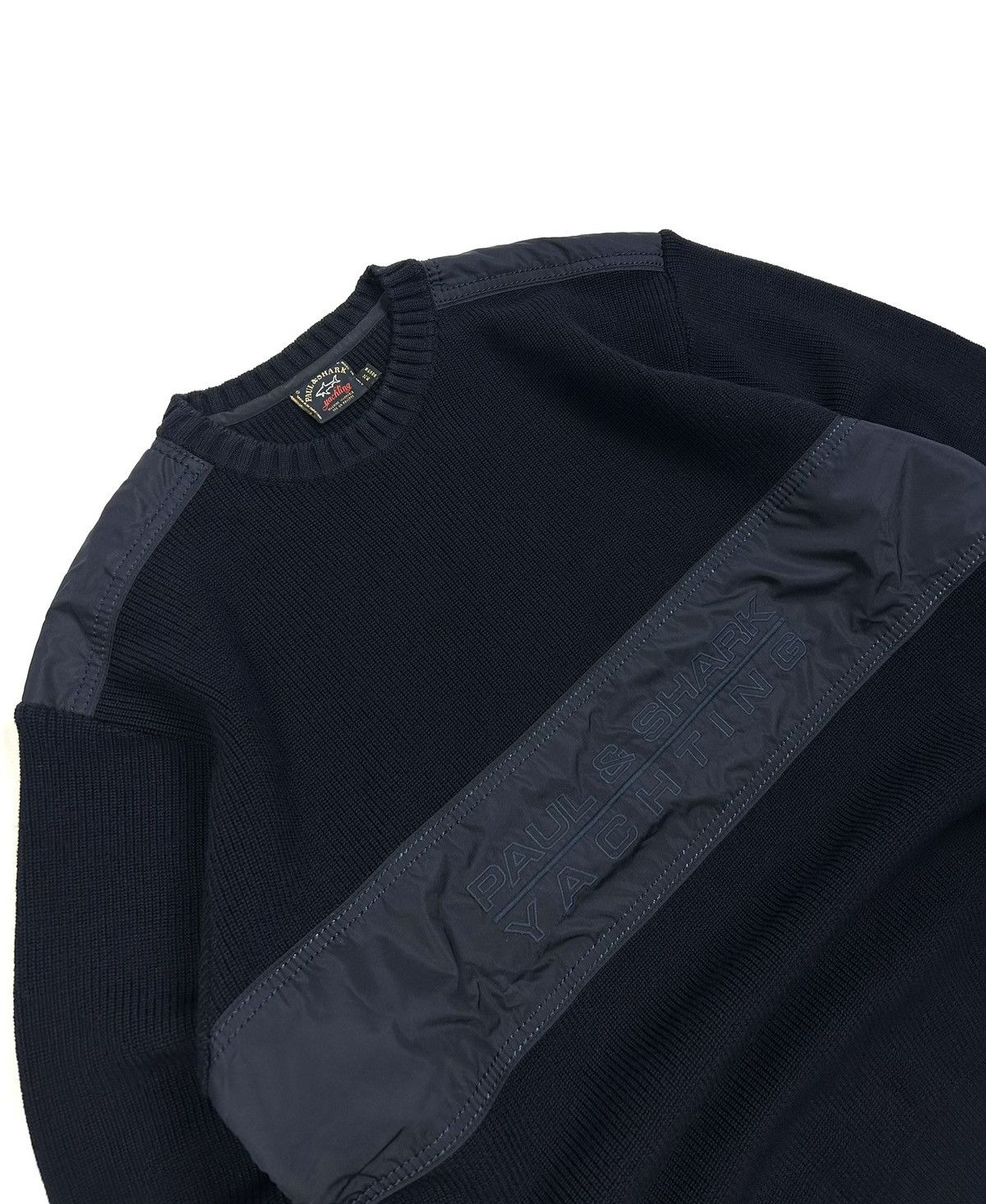 Paul & Shark Luxury Paul & Shark Yachting Knit Wool Sweater Navy Vintage Size US L / EU 52-54 / 3 - 4 Thumbnail