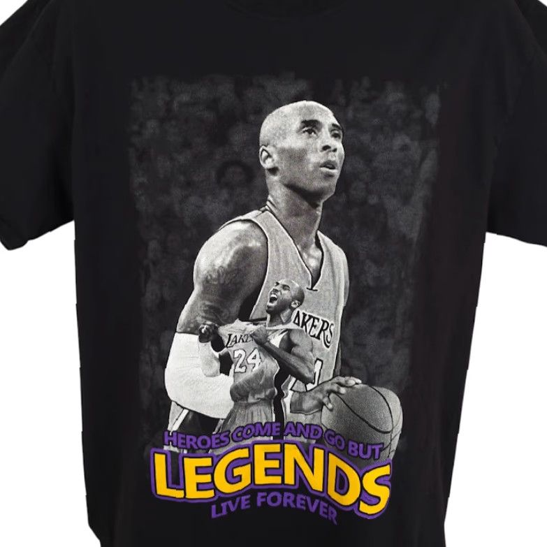 Fruit Of The Loom Kobe Bryant Memorial T Shirt Mens Size Large 1978-2020 Tribute RIP Black Mamba Size US L / EU 52-54 / 3 - 2 Thumbnail