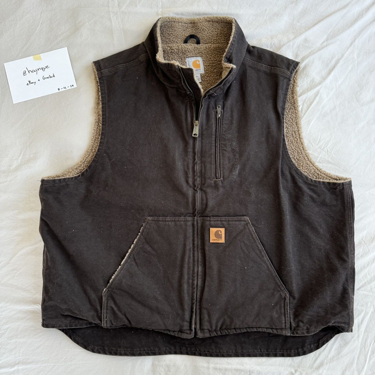 Carhartt Vintage Carhartt Fleece Lined Vest, Brown, XXL Size US XXL / EU 58 / 5 - 1 Thumbnail
