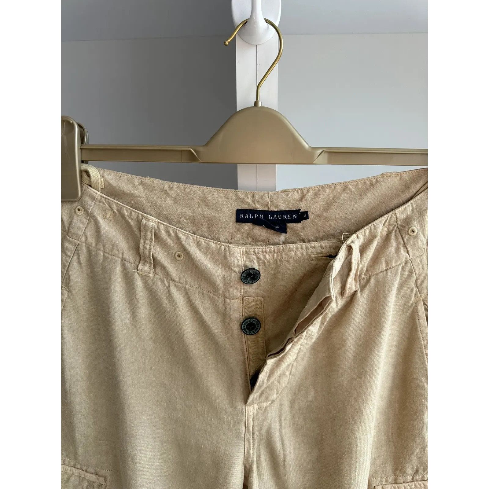 Polo Ralph Lauren VTG Polo Ralph Lauren Woman Linen Cargo Pants Size US 38 / EU 54 - 16 Thumbnail