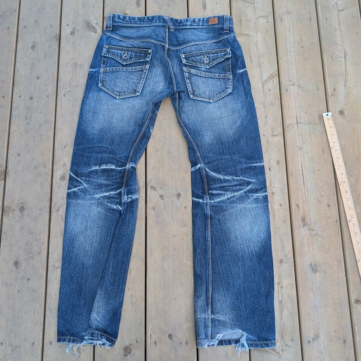Nicole Club Nicole Club Jeans Men's Blue Denim Distressed Straight Leg Size US 32 / EU 48 - 8 Thumbnail