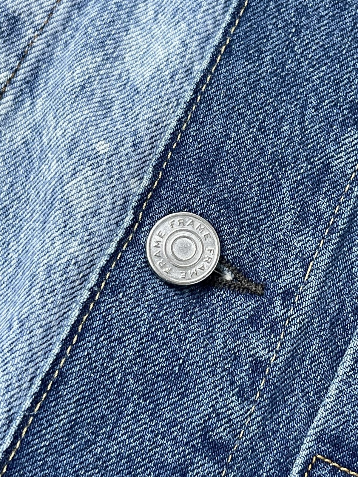 Frame !DS! SS23 Frame Half Bleached Blue Denim Jacket Size US M / EU 48-50 / 2 - 12 Thumbnail
