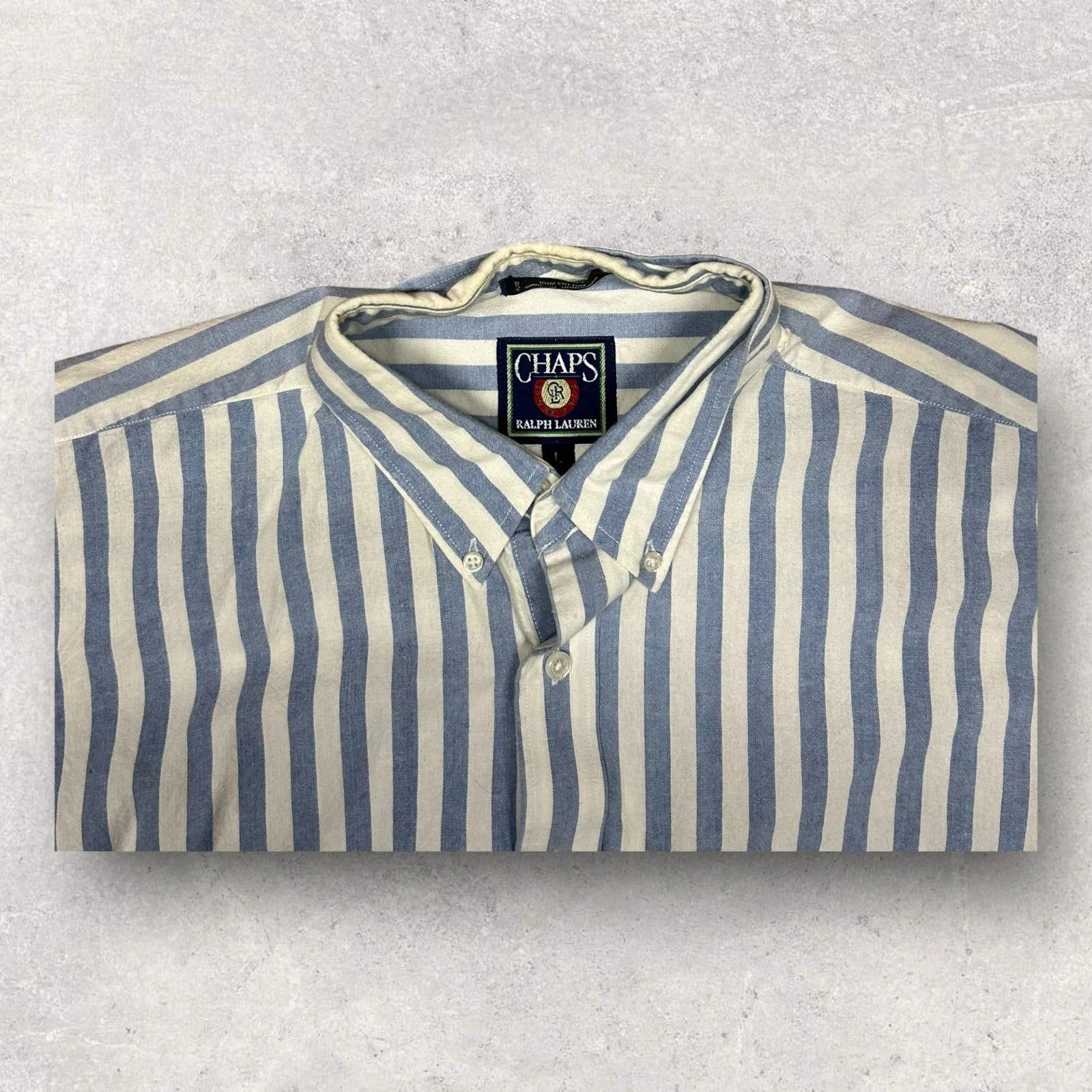 Chaps Ralph Lauren Chaps Ralph Lauren 90s Vintage Stripped Button Up Shirt Men’ Size US L / EU 52-54 / 3 - 3 Thumbnail
